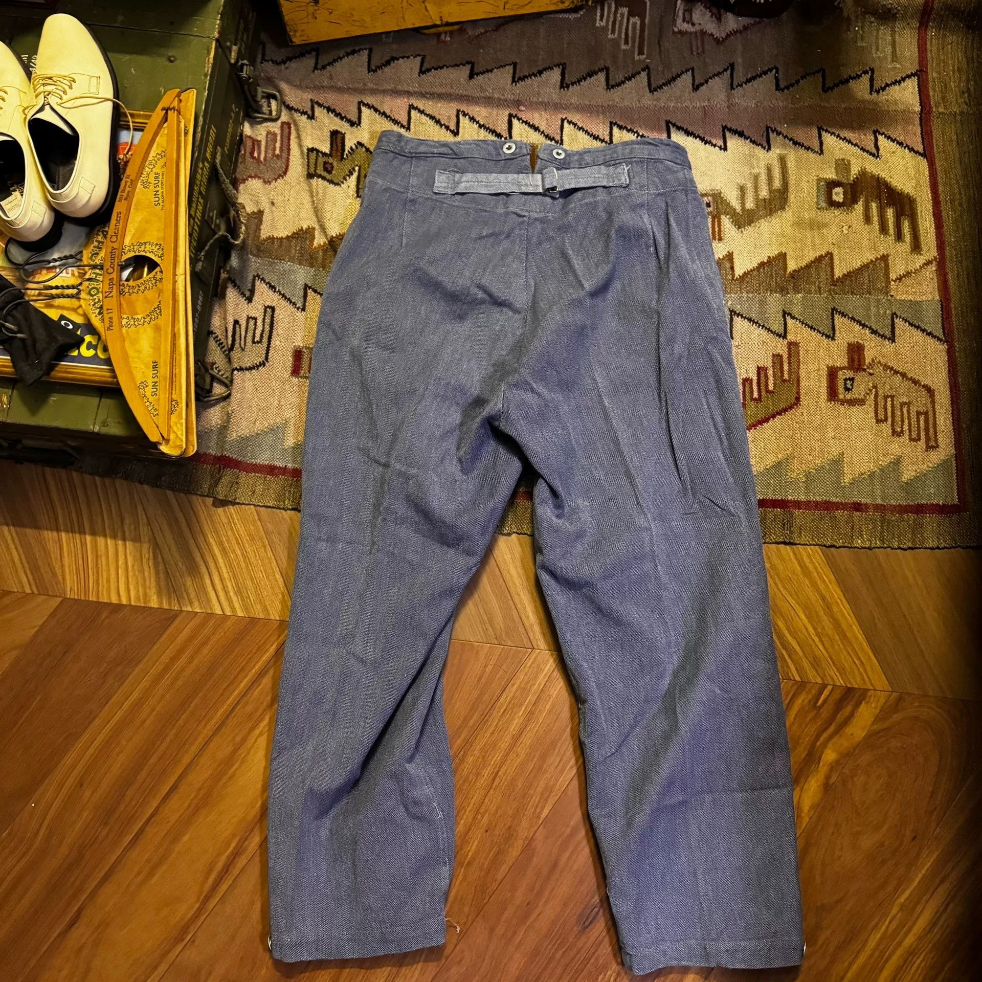 Vintage 1940s Swiss Vintage Denim Pants Size US 40 / EU 56 - 2 Thumbnail