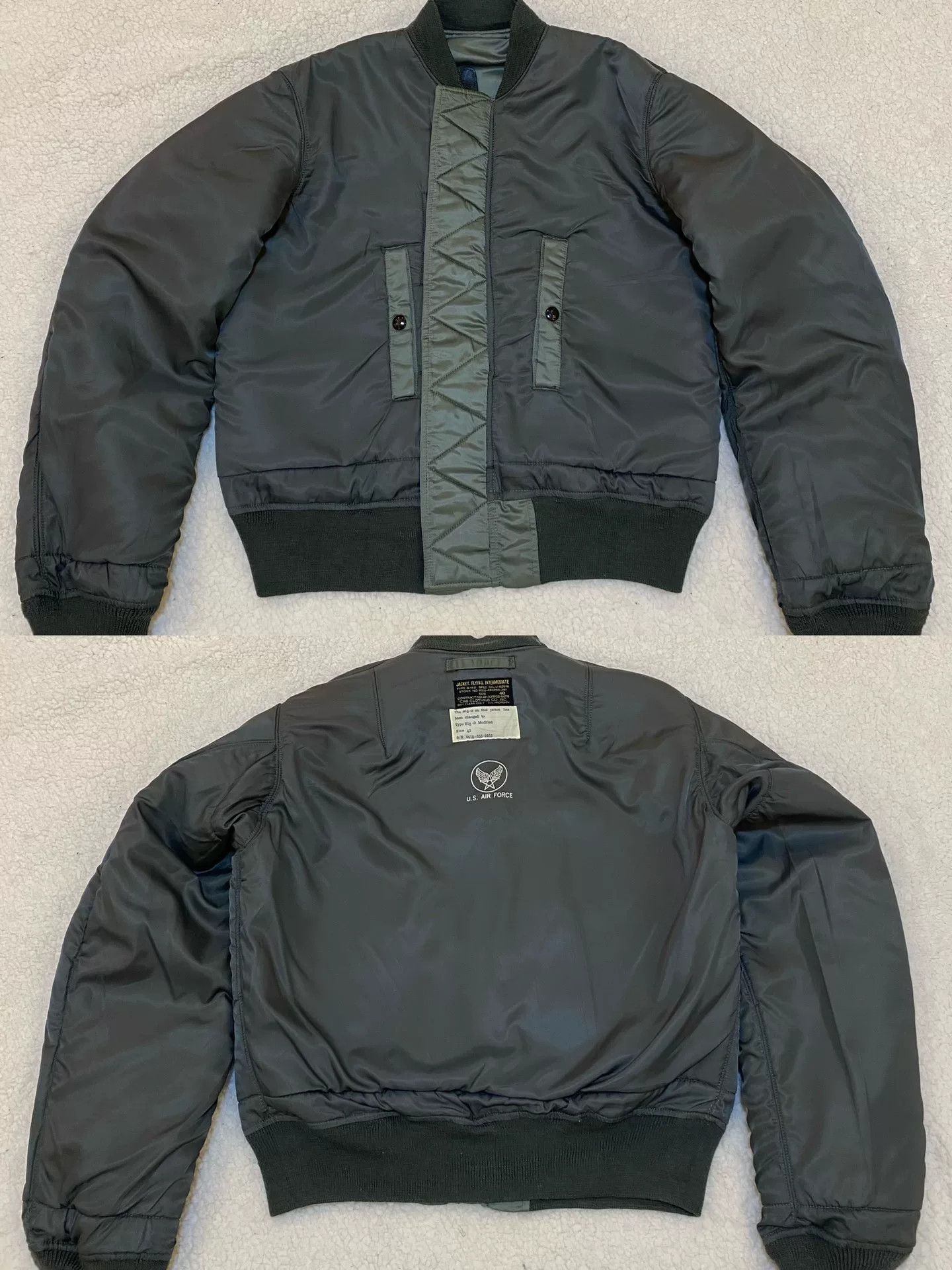 Vintage USA B-15D(MOD) Air Force Flight Jacket Size US XXS / EU 40 - 3 Thumbnail