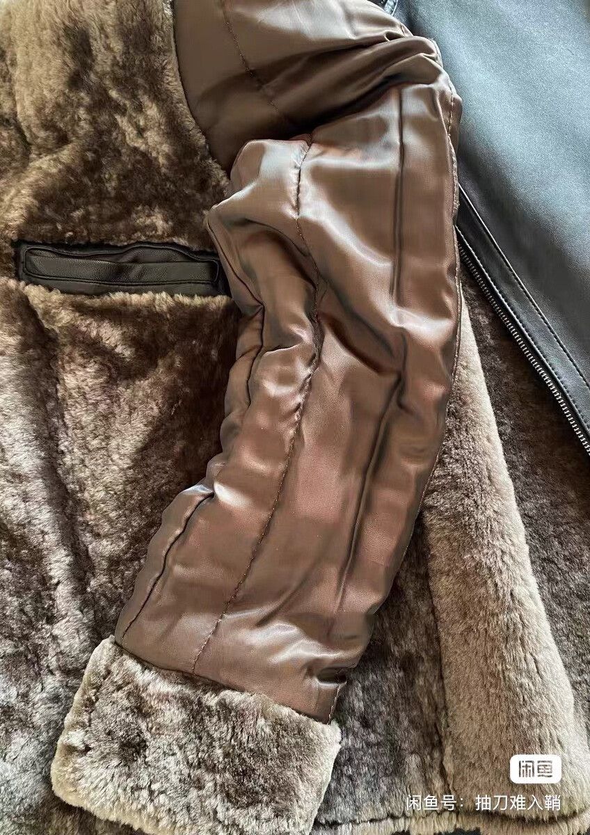 Article No. Sheepskin Leather Jacket Coat Size US L / EU 52-54 / 3 - 7 Thumbnail