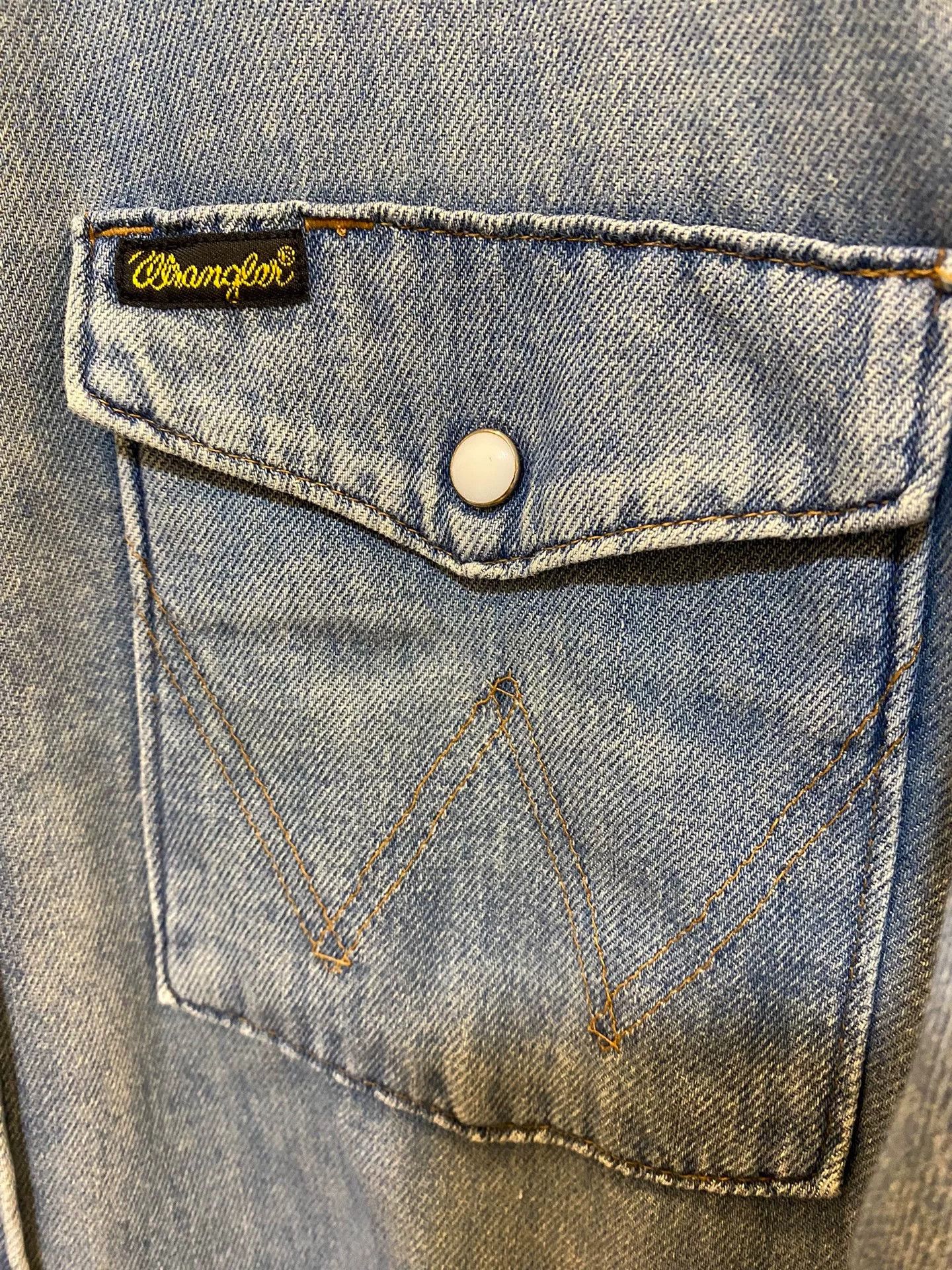 Wrangler 80s Wrangler Western Denim Shirt Size US L / EU 52-54 / 3 - 8 Thumbnail