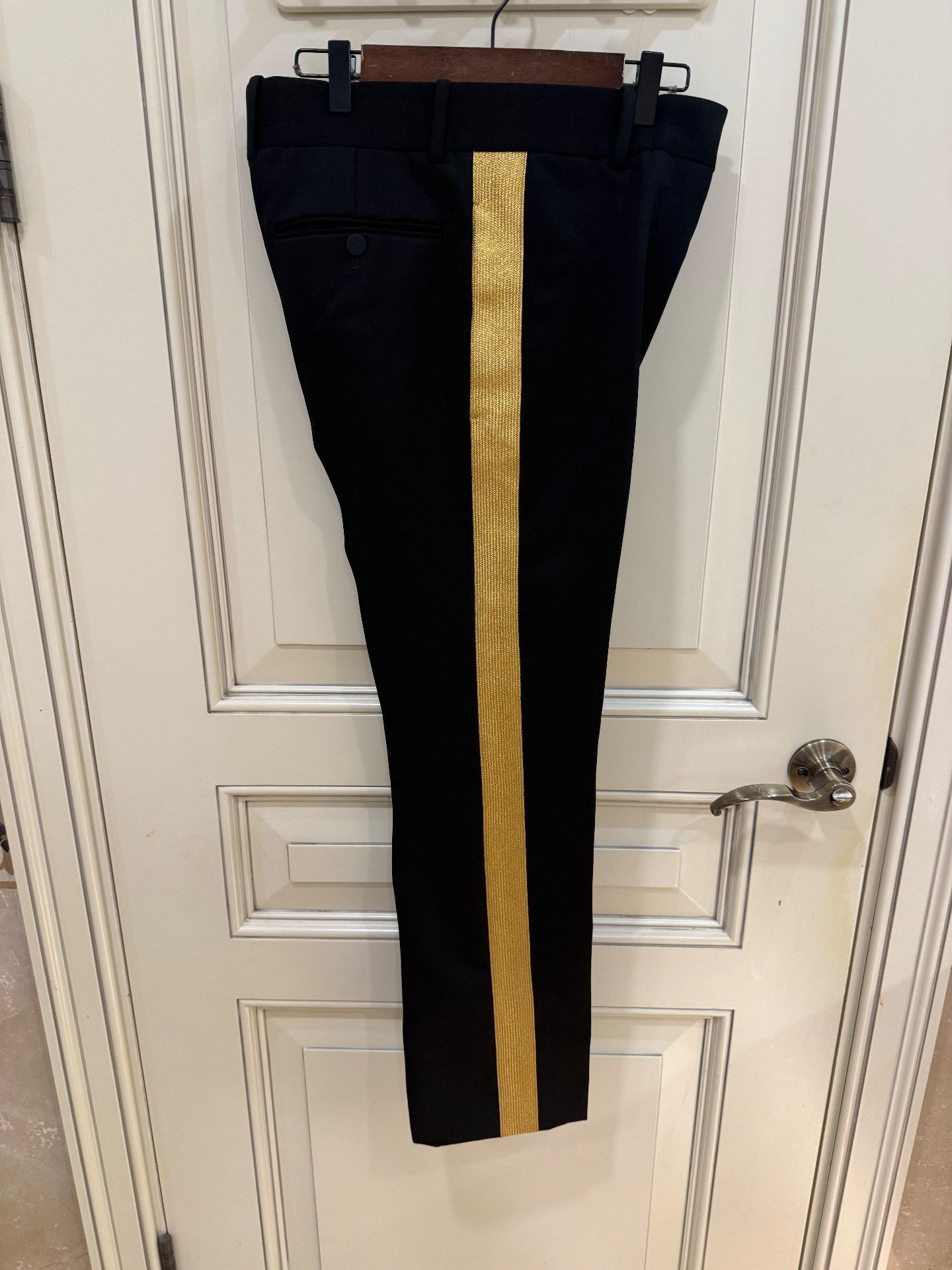 Alexander McQueen Alexander McQueen Gold Trim Trousers 48 Size US 32 / EU 48 - 2 Thumbnail