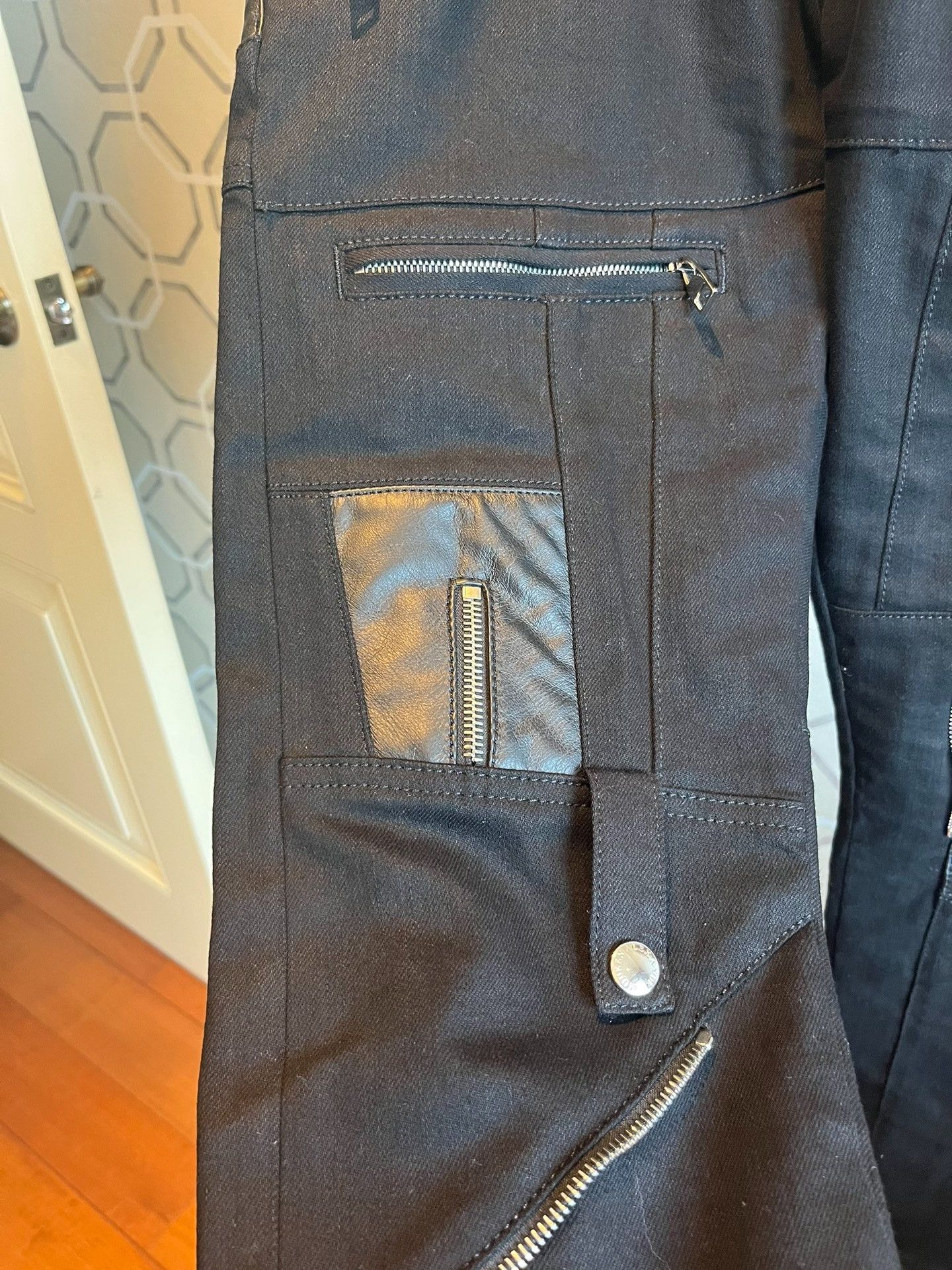 Alexander McQueen Alexander McQueen Multi-Zip Leather Jeans Size US 30 / EU 46 - 6 Thumbnail