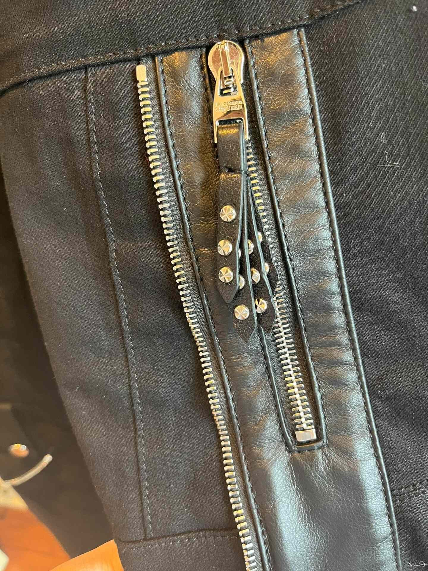 Alexander McQueen Alexander McQueen Multi-Zip Leather Jeans Size US 30 / EU 46 - 5 Thumbnail
