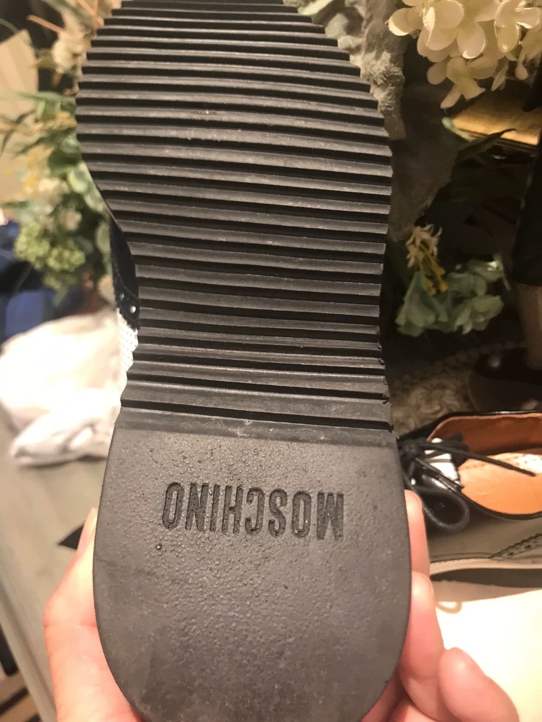 Moschino Moschino Black White Leather Casual Shoes Size US 8 / EU 41 - 2 Thumbnail