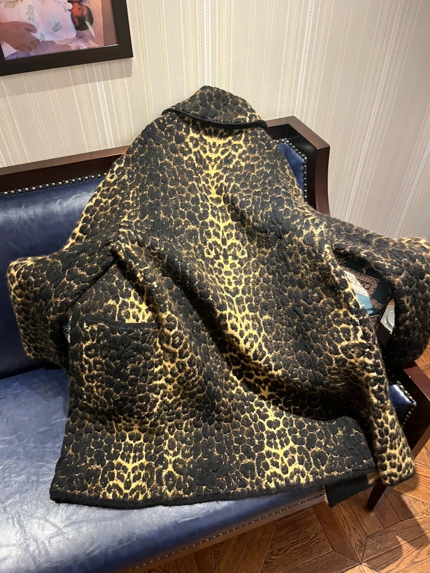 Yves Saint Laurent Saint Laurent Leopard Wool Mohair Coat Size M / US 6-8 / IT 42-44 - 8 Thumbnail