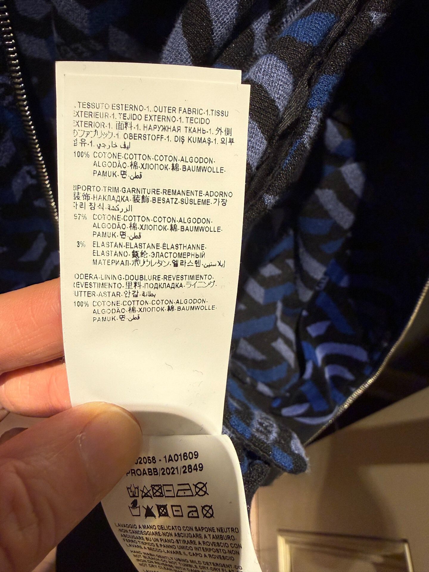 Versace Versace Blue Velvet Logo Jacket Size US M / EU 48-50 / 2 - 6 Thumbnail