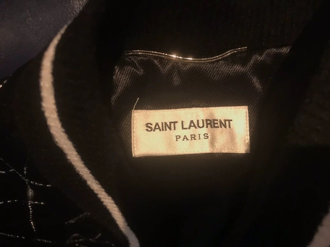 Saint Laurent Paris Saint Laurent Silver Sequin Teddy Jacket Size US M / EU 48-50 / 2 - 9 Thumbnail