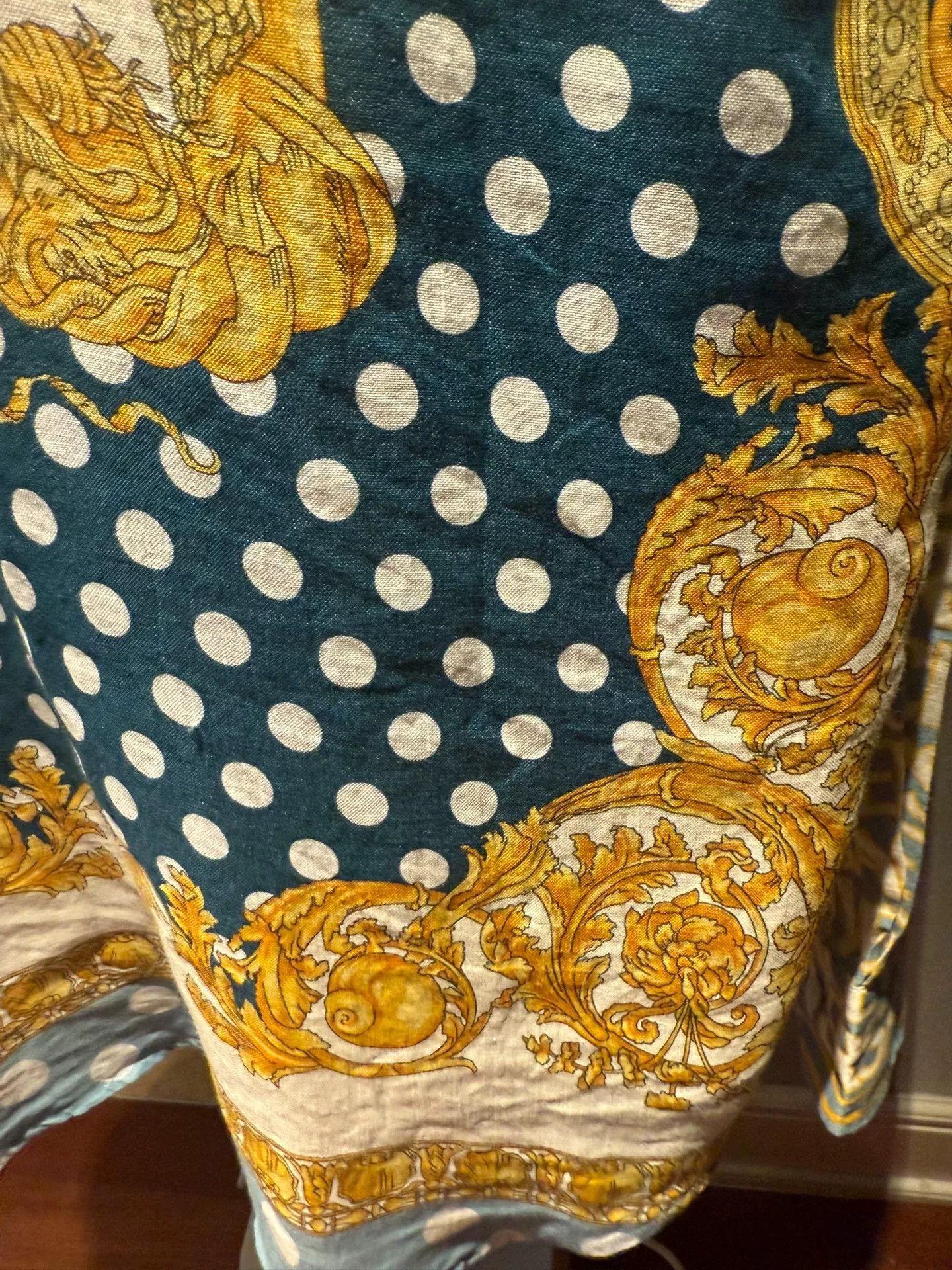 Versace Versace Polka Dot Baroque Print Shirt Size US S / EU 44-46 / 1 - 9 Thumbnail