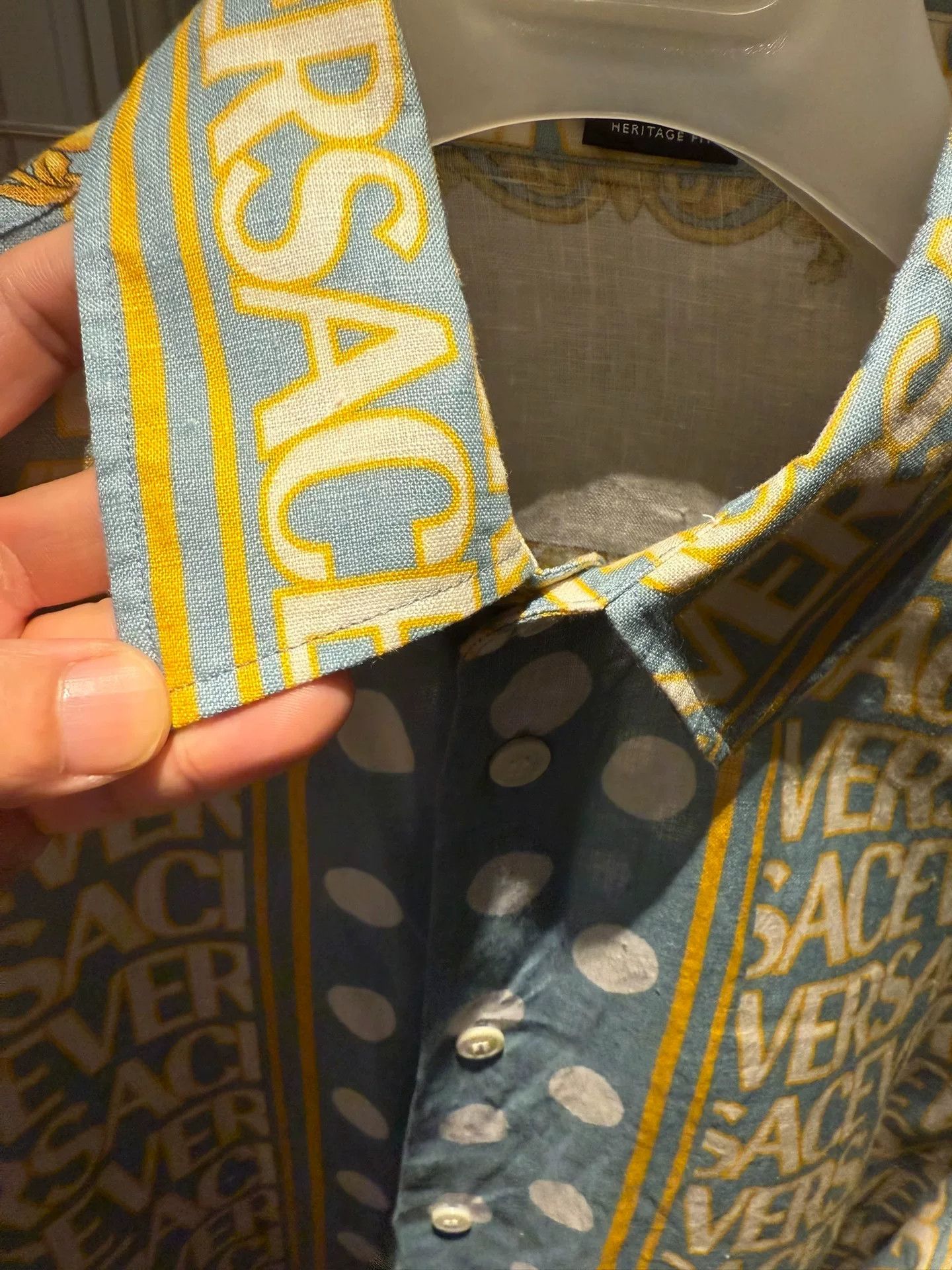Versace Versace Polka Dot Baroque Print Shirt Size US S / EU 44-46 / 1 - 3 Thumbnail