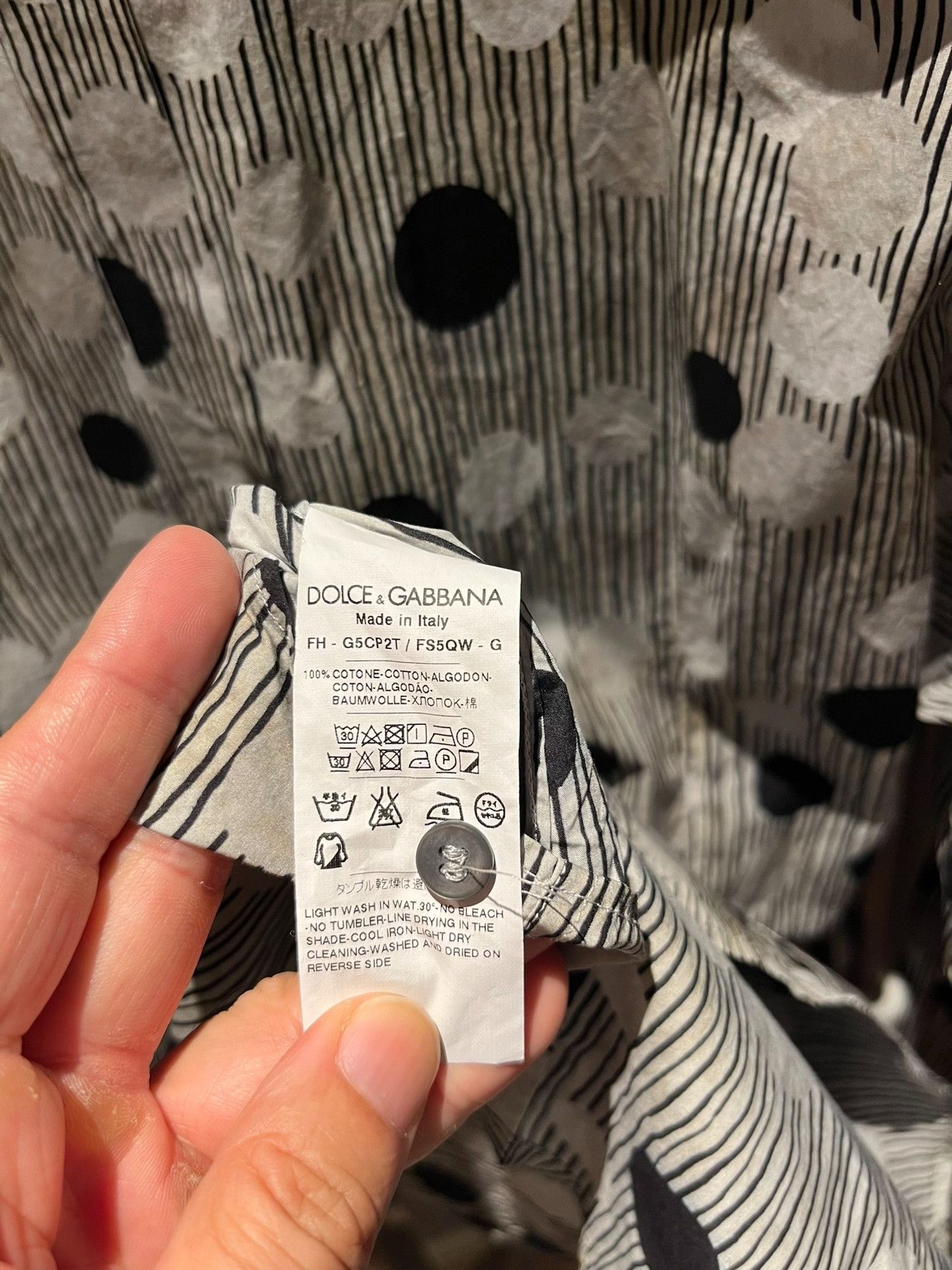 Dolce & Gabbana Dolce&Gabbana Cotton Polka Dot Vintage Shirt Size S / US 4 / IT 40 - 6 Thumbnail