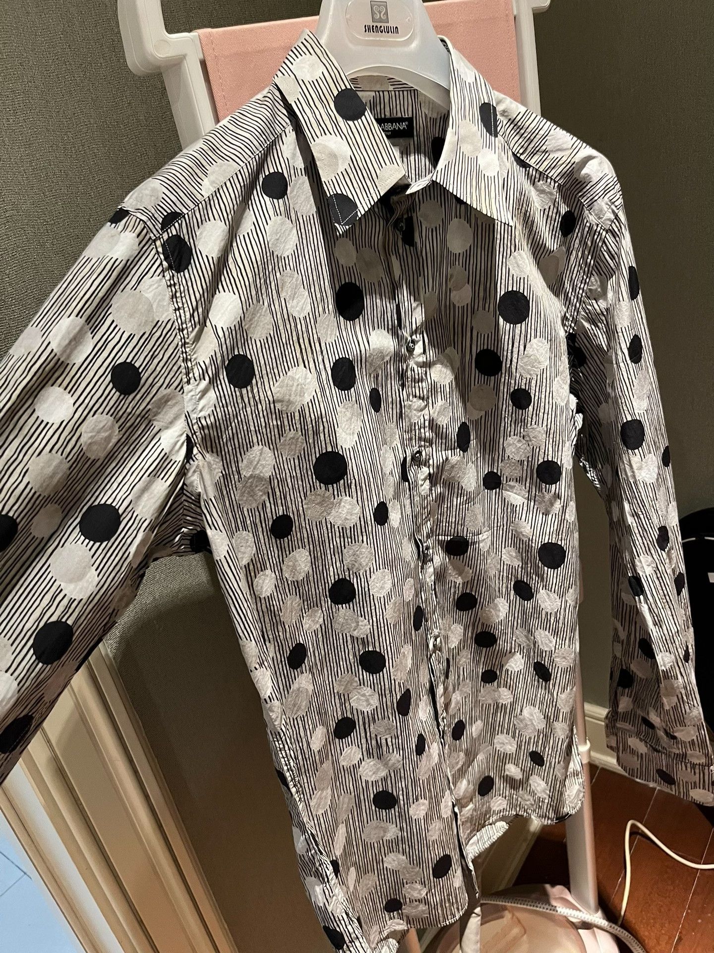 Dolce & Gabbana Dolce&Gabbana Cotton Polka Dot Vintage Shirt Size S / US 4 / IT 40 - 8 Thumbnail