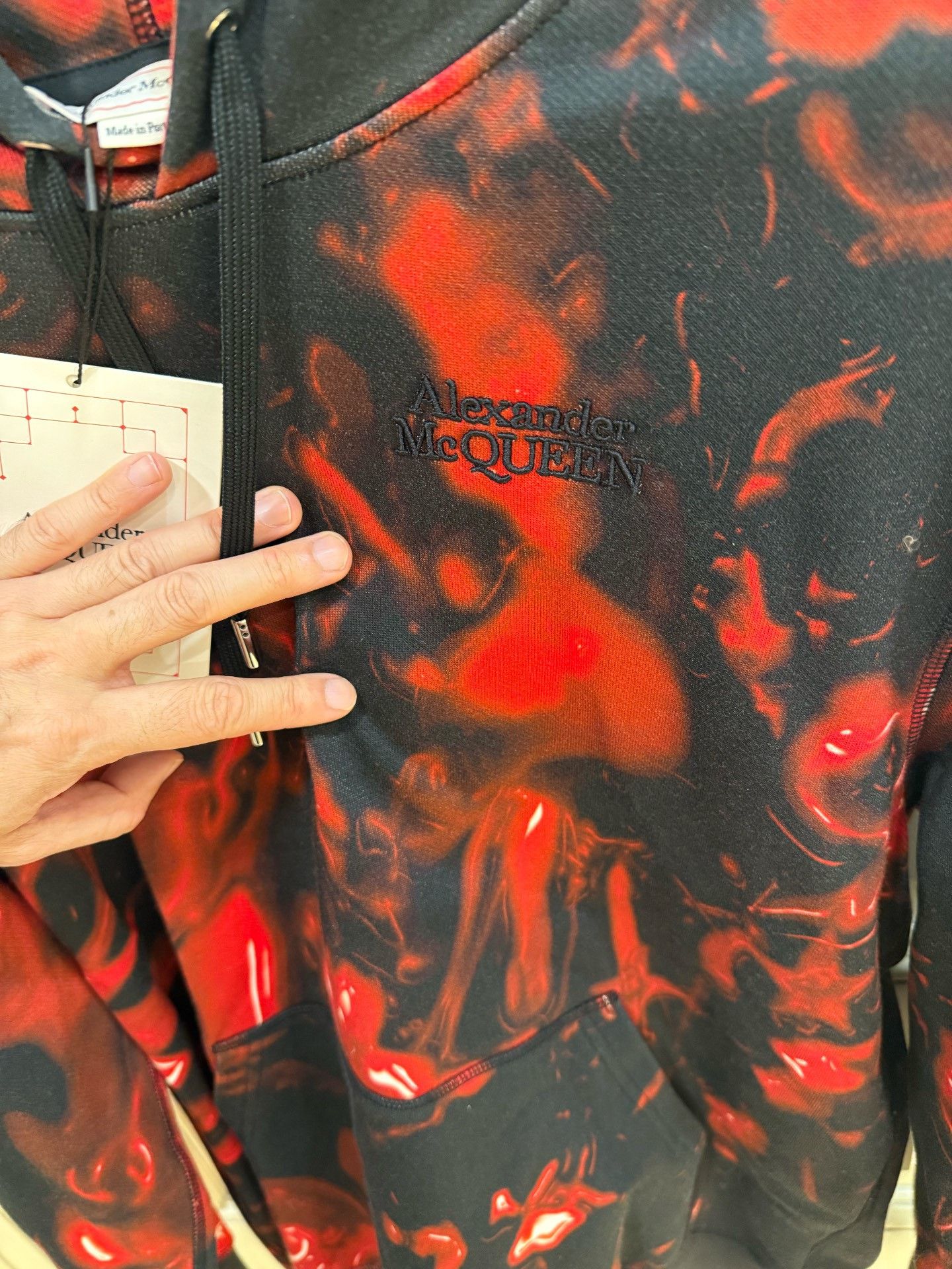 Alexander McQueen Alexander McQueen Floral Print Hoodie M Size US M / EU 48-50 / 2 - 7 Thumbnail