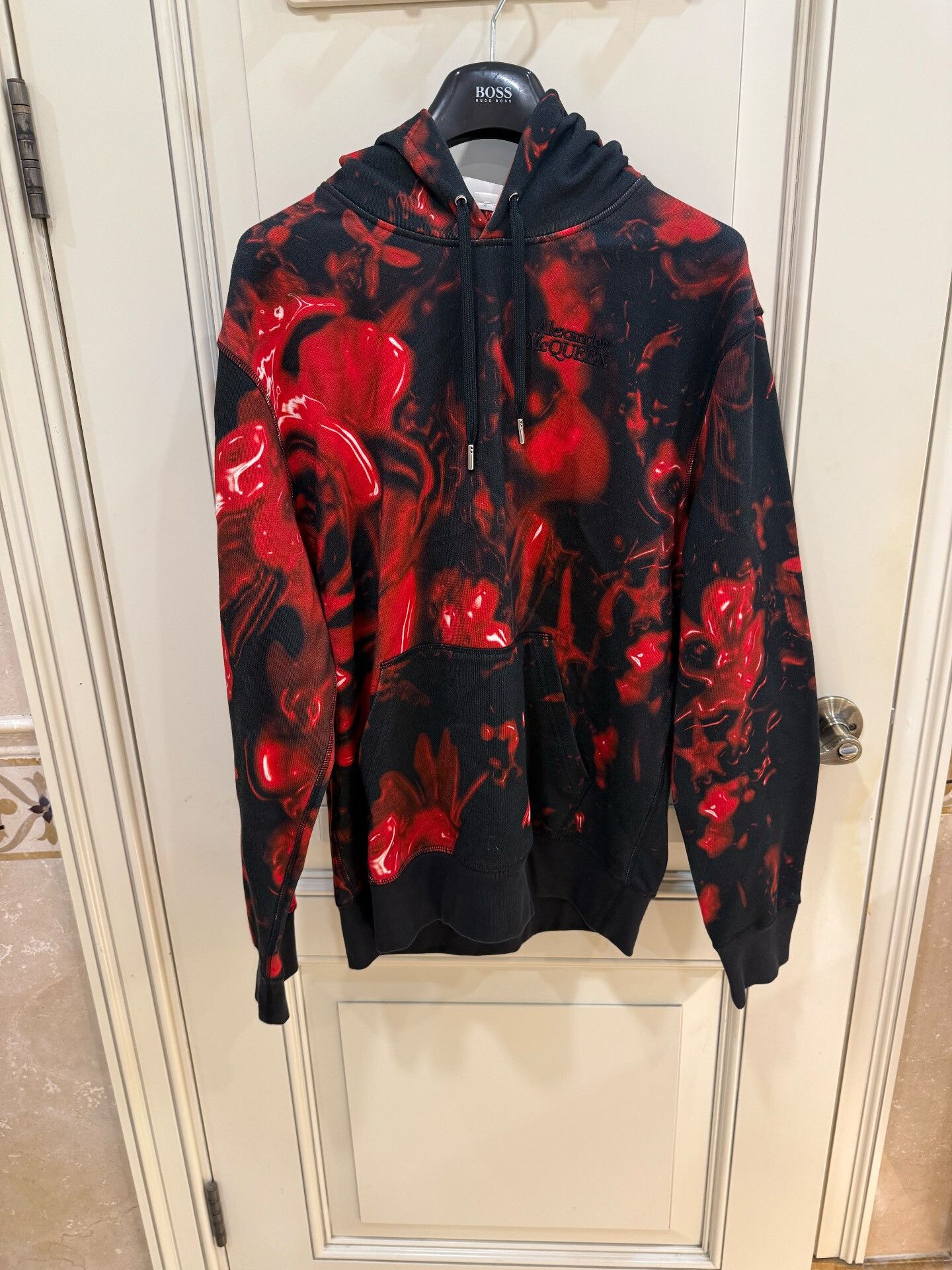 Alexander McQueen Alexander McQueen Floral Print Hoodie M Size US M / EU 48-50 / 2 - 2 Thumbnail