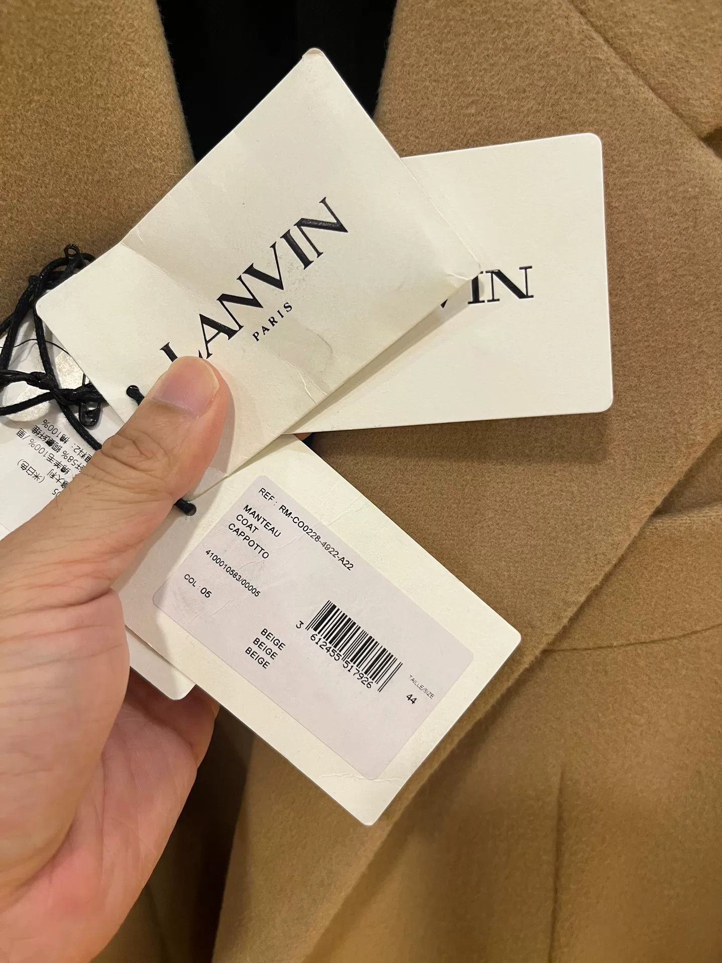 Lanvin Lanvin Brown Wool Single-Breasted Coat Size US S / EU 44-46 / 1 - 2 Thumbnail