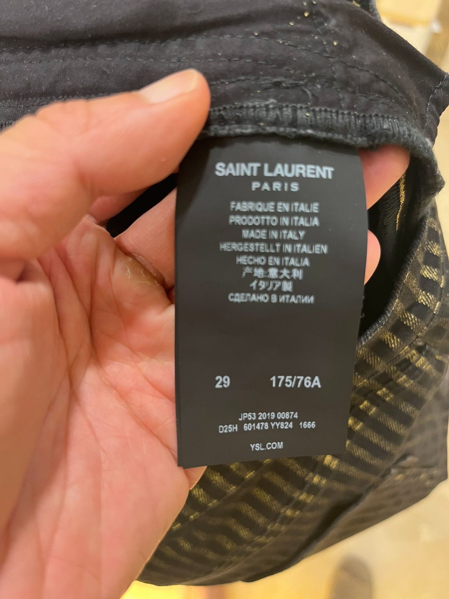 Saint Laurent Paris Saint Laurent Gold Stripe Jeans D21 29 Size US 29 - 8 Thumbnail