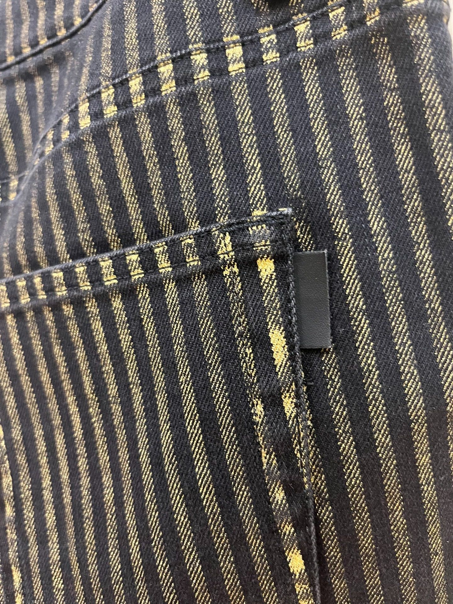 Saint Laurent Paris Saint Laurent Gold Stripe Jeans D21 29 Size US 29 - 5 Thumbnail