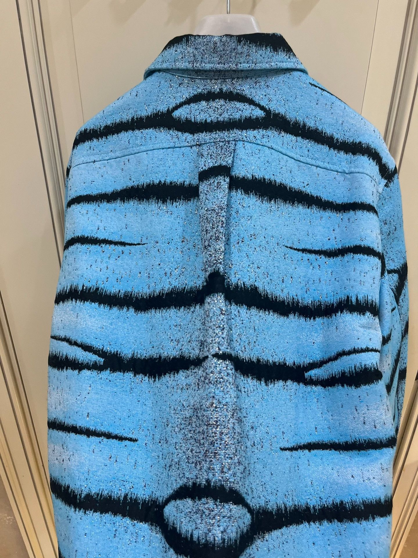 Valentino Valentino 1967 Blue Tiger Stripe Trench Coat Size US S / EU 44-46 / 1 - 6 Thumbnail