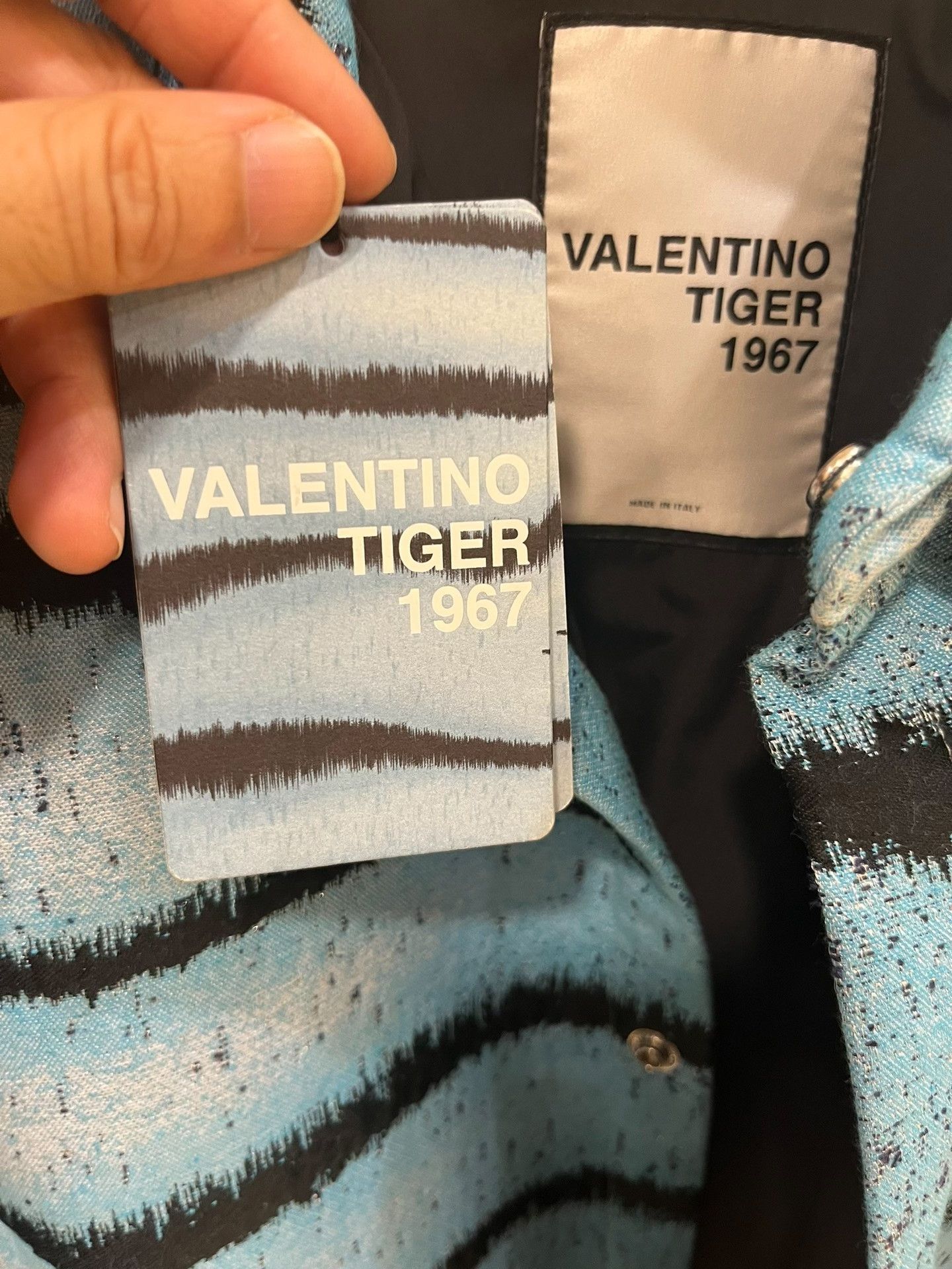 Valentino Valentino 1967 Blue Tiger Stripe Trench Coat Size US S / EU 44-46 / 1 - 2 Thumbnail