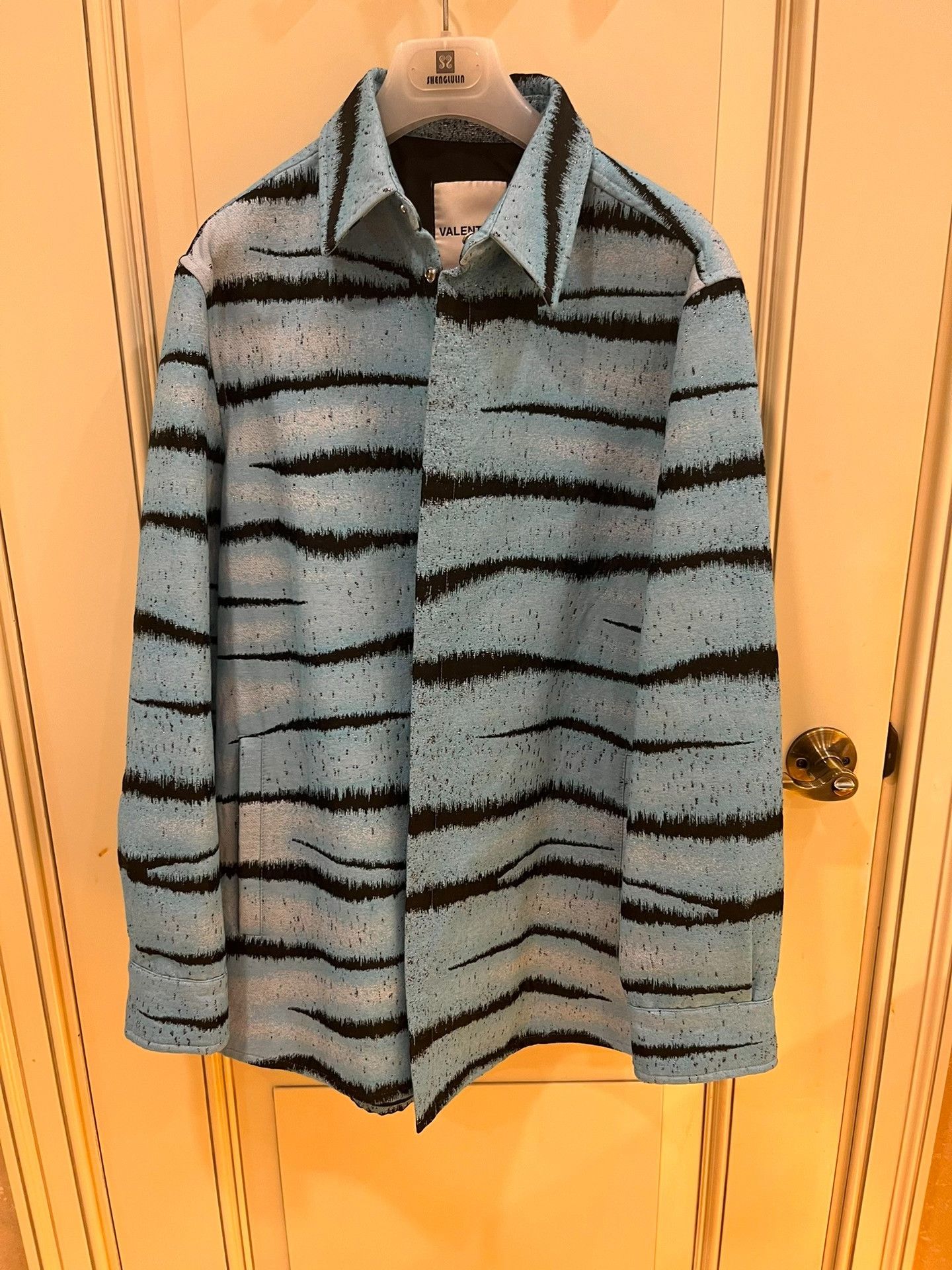 Valentino Valentino 1967 Blue Tiger Stripe Trench Coat Size US S / EU 44-46 / 1 - 4 Thumbnail