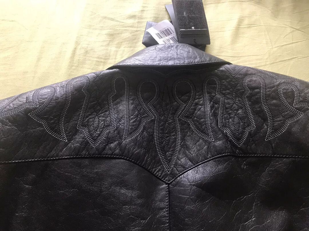 Saint Laurent Paris Saint Laurent Runway Embroidered Leather Jacket Size US S / EU 44-46 / 1 - 8 Thumbnail