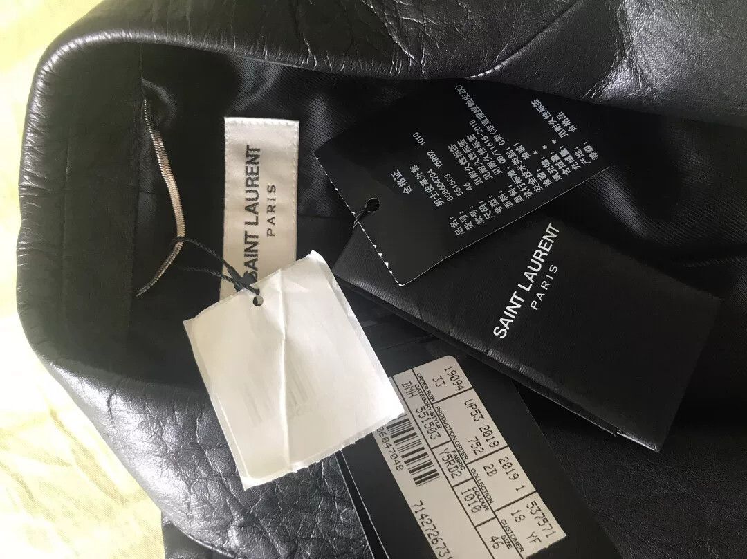 Saint Laurent Paris Saint Laurent Runway Embroidered Leather Jacket Size US S / EU 44-46 / 1 - 4 Thumbnail