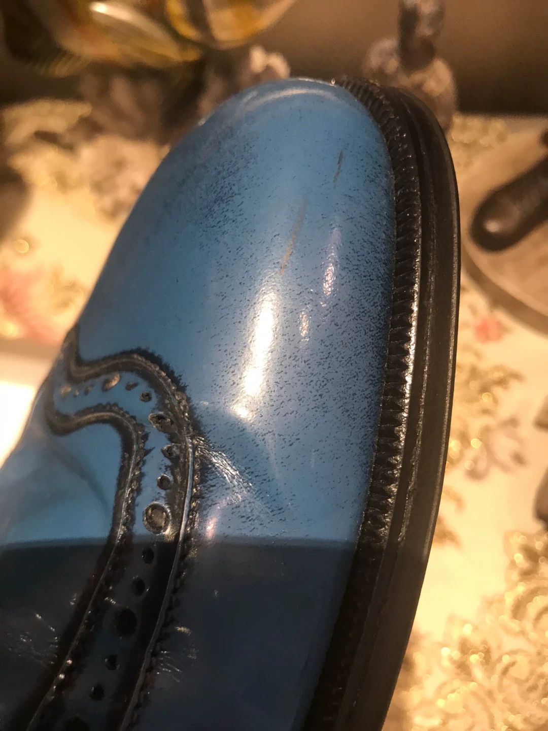 Dolce & Gabbana Dolce Gabbana Bright Blue Leather Shoes Size US 7.5 / EU 40-41 - 5 Thumbnail