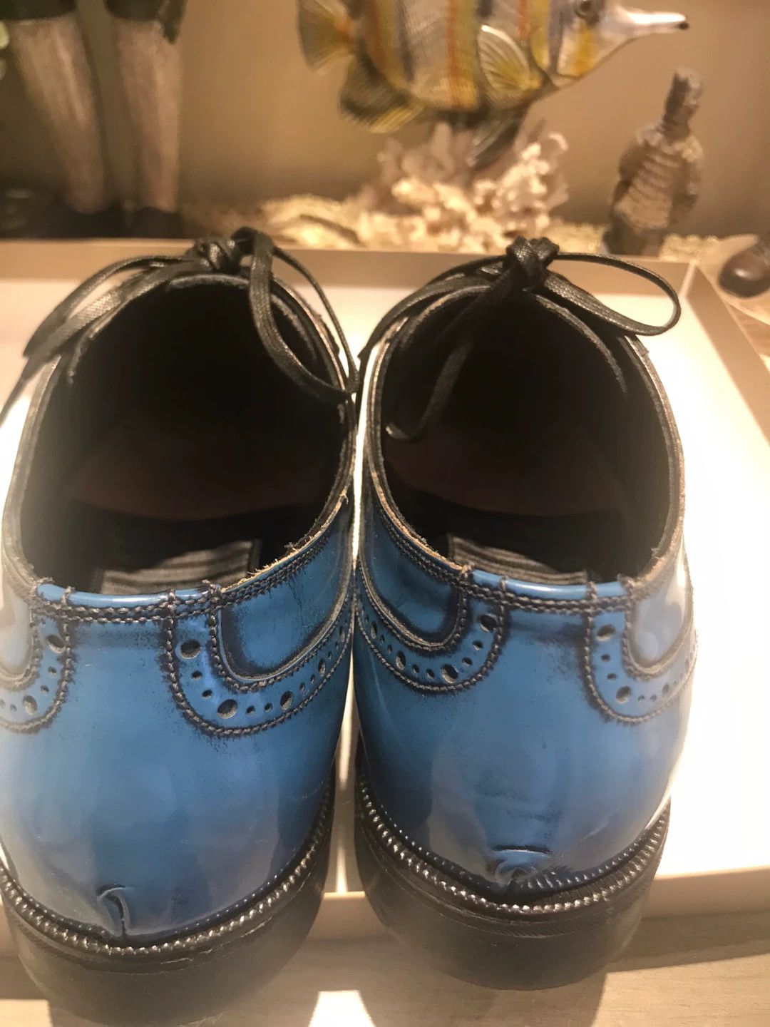 Dolce & Gabbana Dolce Gabbana Bright Blue Leather Shoes Size US 7.5 / EU 40-41 - 8 Thumbnail