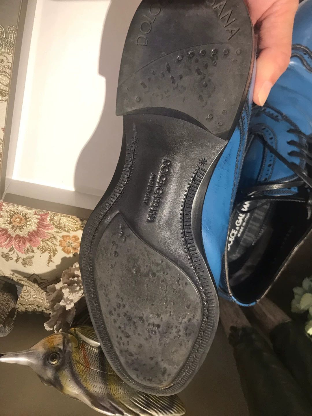 Dolce & Gabbana Dolce Gabbana Bright Blue Leather Shoes Size US 7.5 / EU 40-41 - 4 Thumbnail