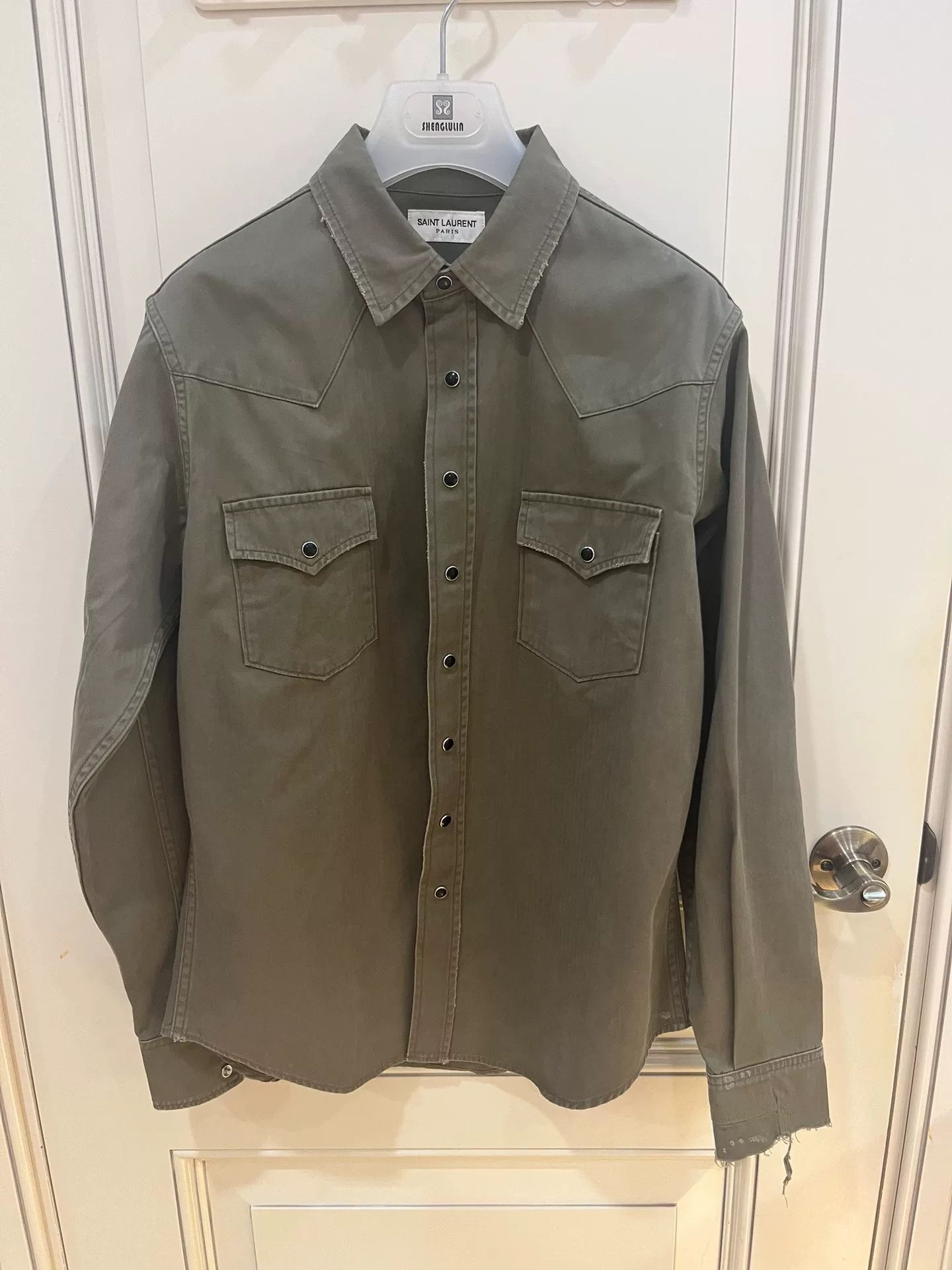 Saint Laurent Paris Saint Laurent SLP Western Denim Shirt Size US L / EU 52-54 / 3 - 2 Thumbnail
