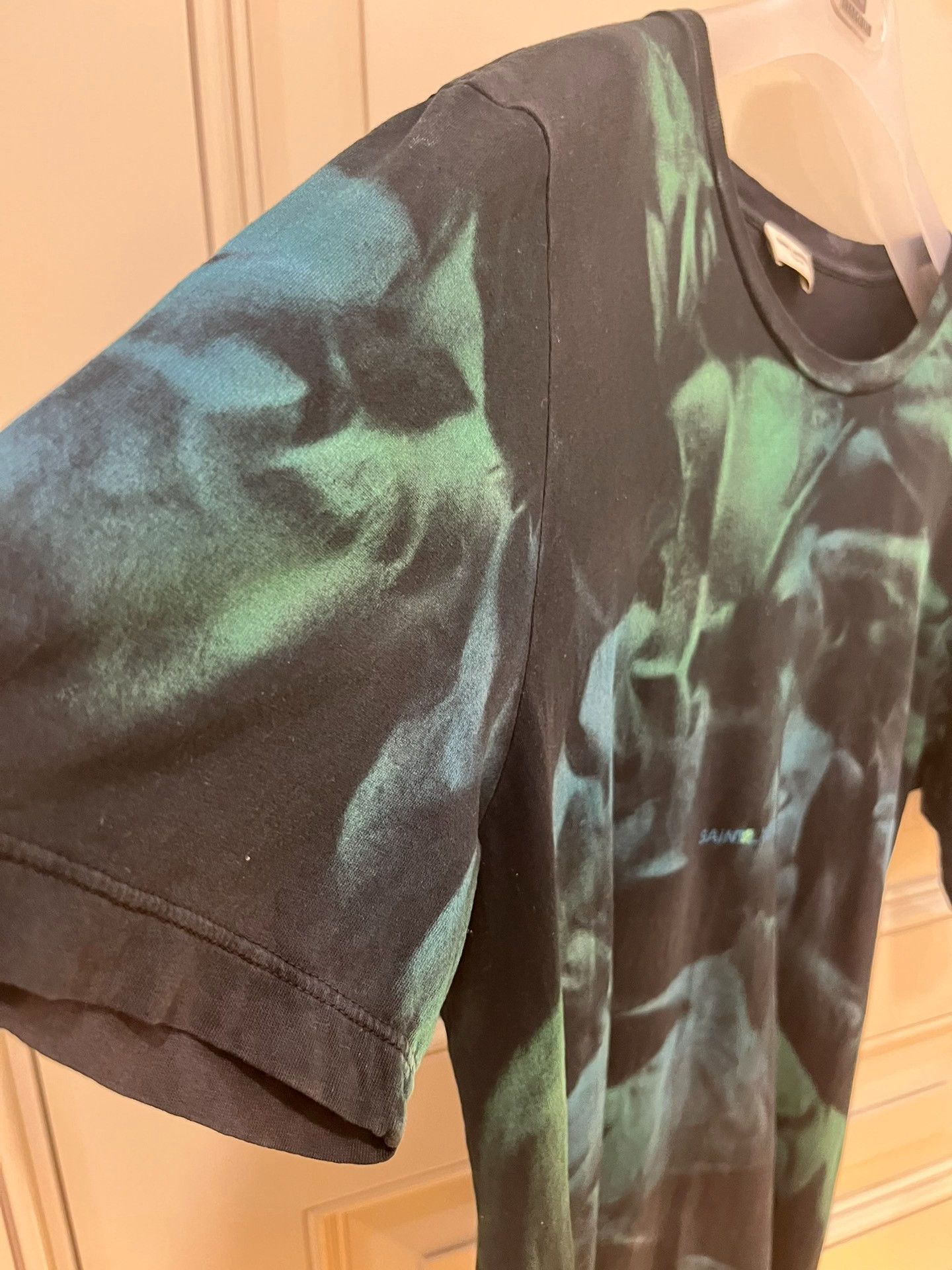 Saint Laurent Paris Saint Laurent Green Dyed T-Shirt Size US M / EU 48-50 / 2 - 3 Thumbnail