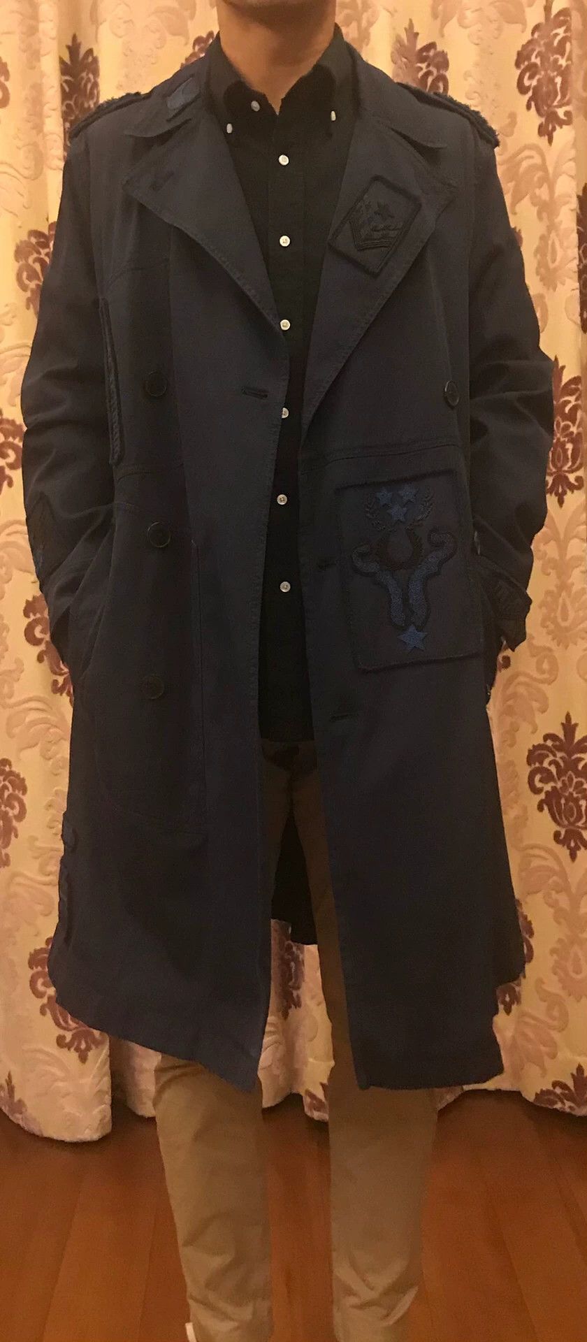 Valentino Valentino Blue Hand-Beaded Trench Coat Size US S / EU 44-46 / 1 - 9 Thumbnail