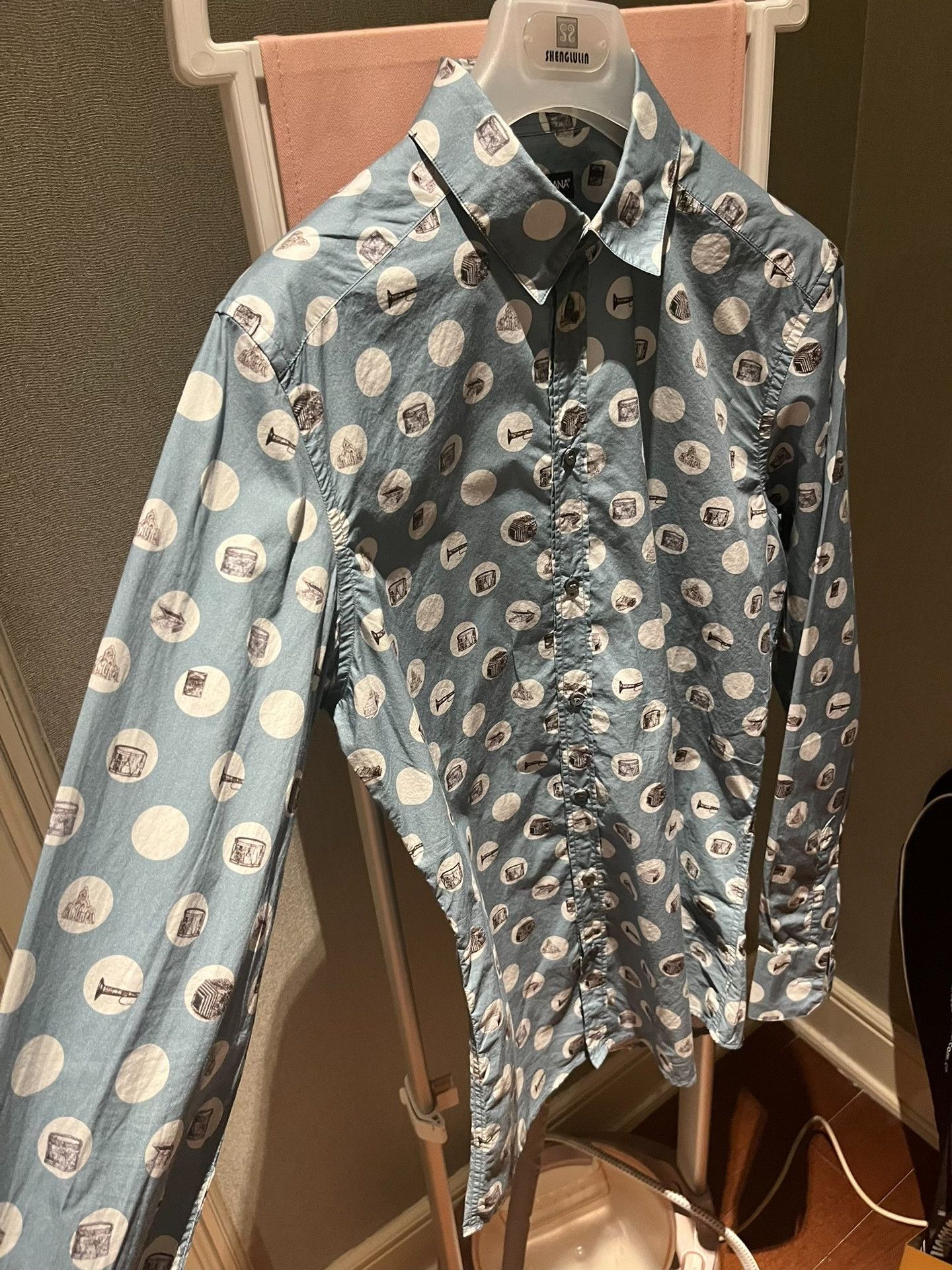 Dolce & Gabbana Dolce & Gabbana Cotton Polka Dot Shirt Size M / US 6-8 / IT 42-44 - 7 Thumbnail