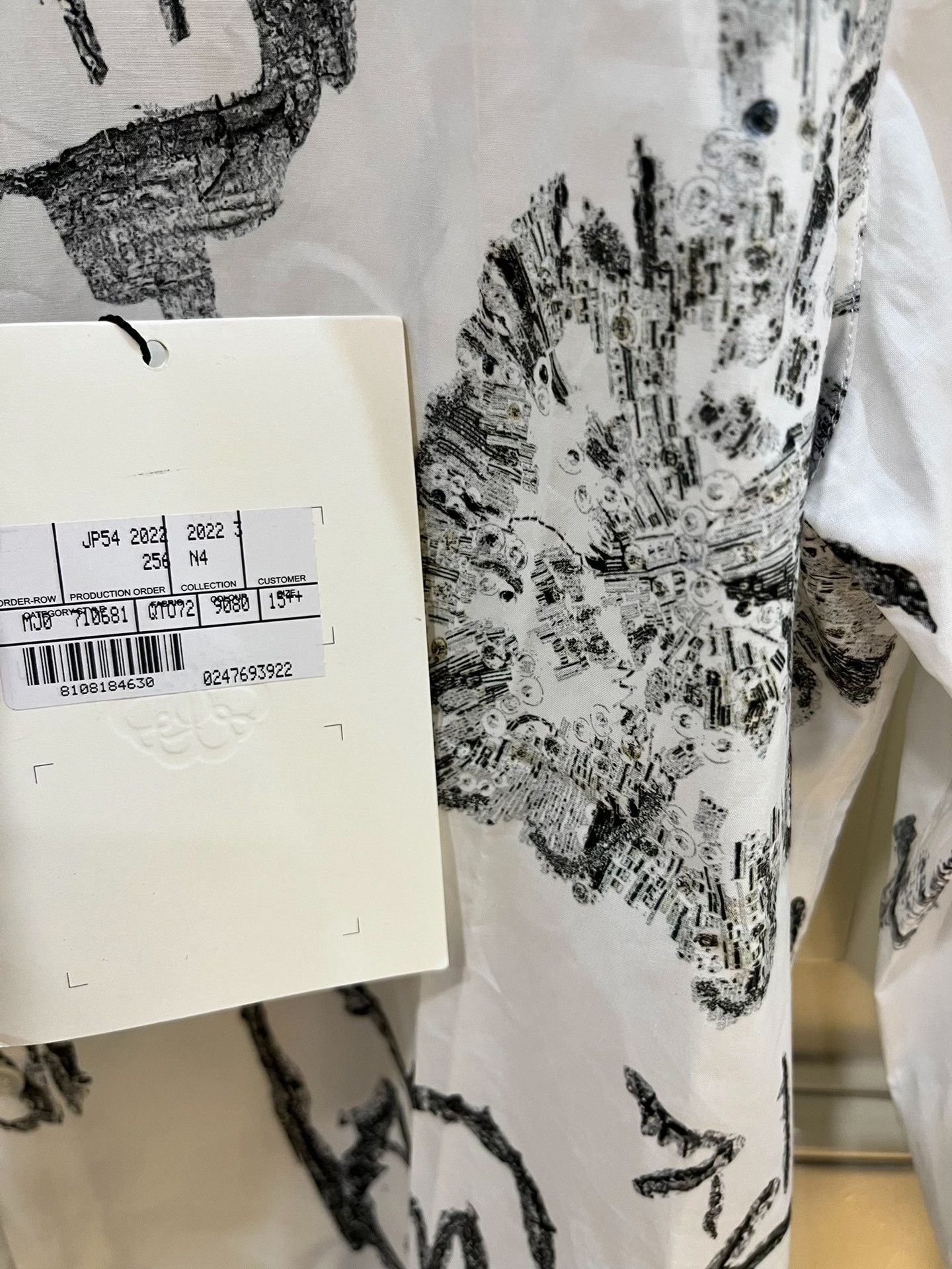Alexander McQueen Alexander McQueen Graffiti Print White Shirt Size US XXS / EU 40 - 2 Thumbnail