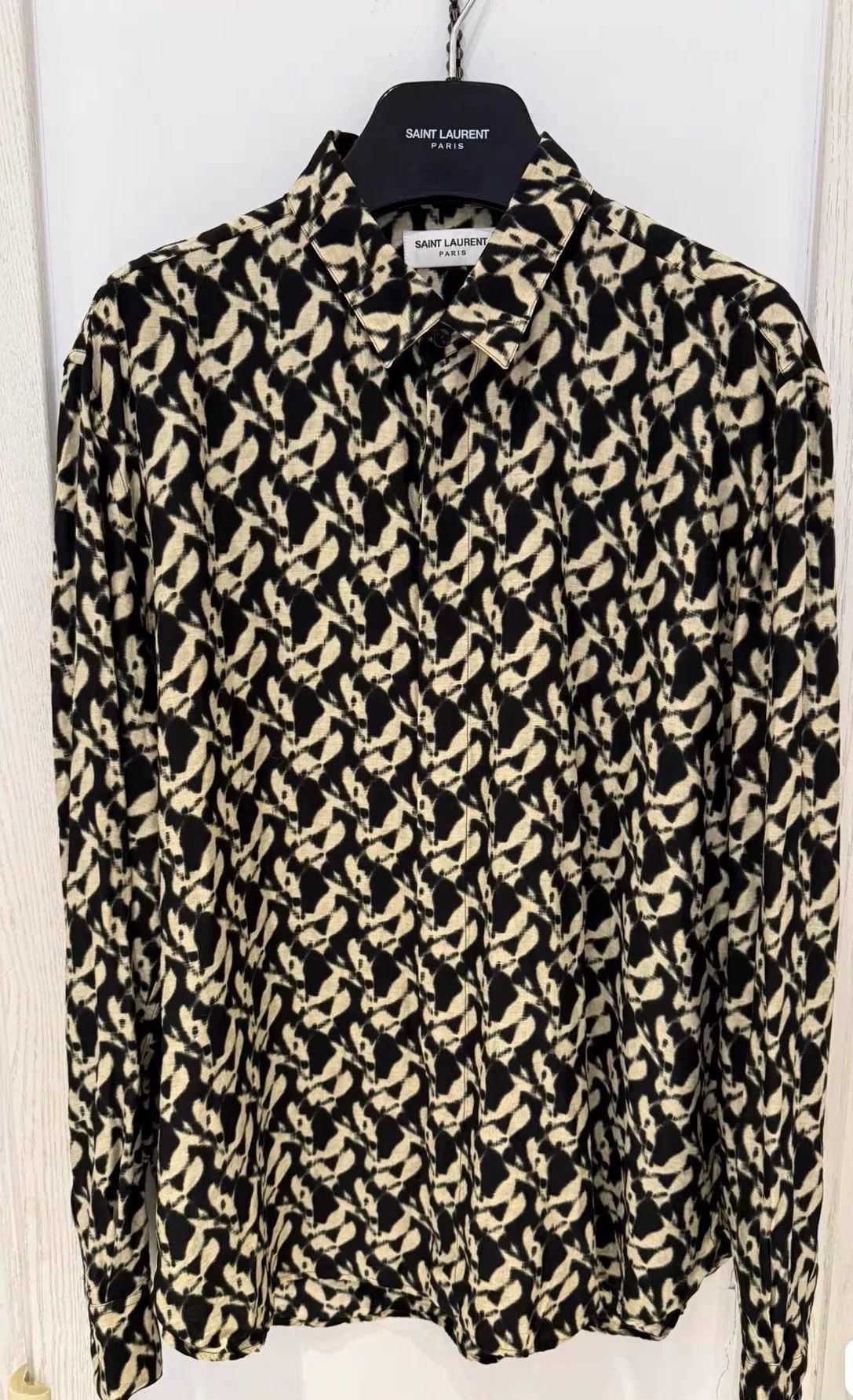 Saint Laurent Paris YSL Abstract Print Shirt Size US XXS / EU 40 - 3 Thumbnail
