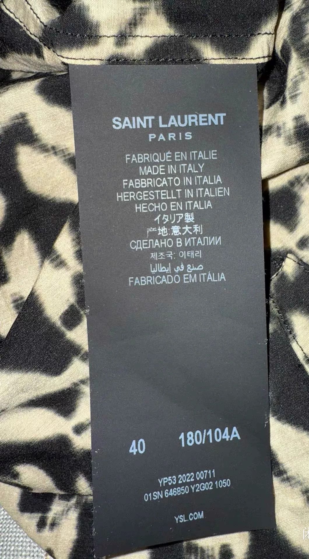 Saint Laurent Paris YSL Abstract Print Shirt Size US XXS / EU 40 - 6 Thumbnail