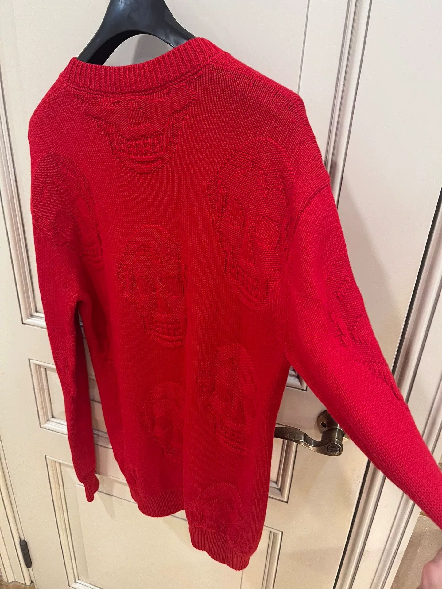 Alexander McQueen Alexander McQueen Red Skull Knit Sweater Size US M / EU 48-50 / 2 - 7 Thumbnail