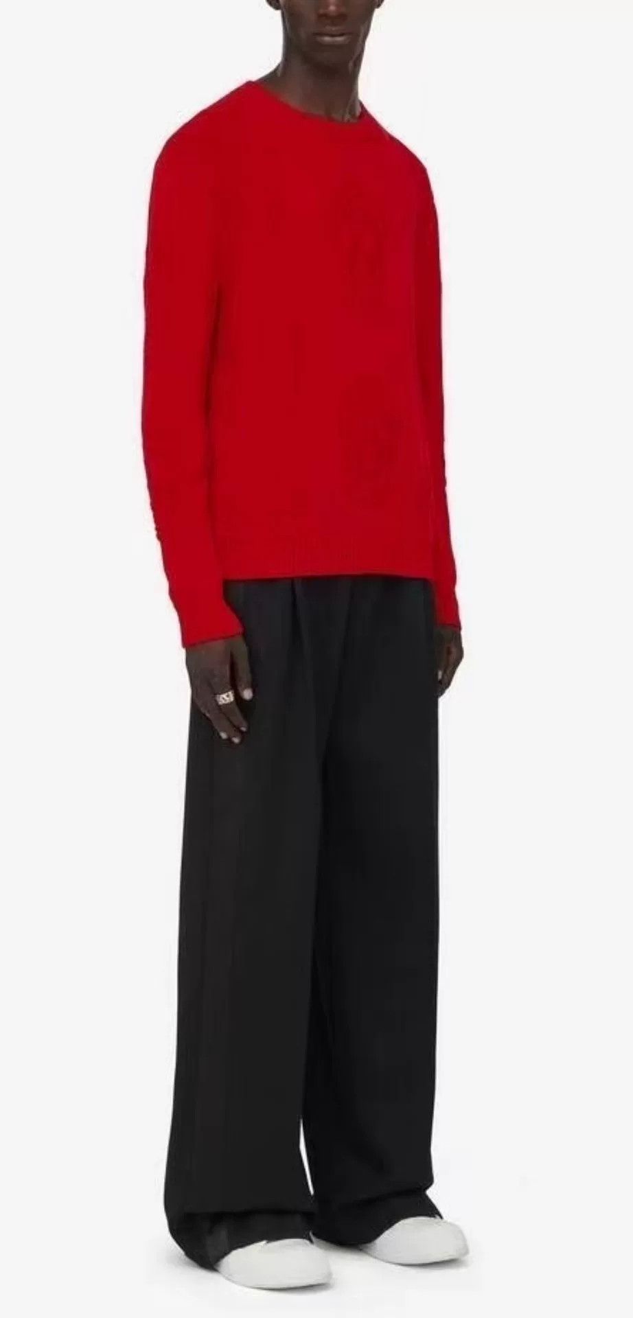 Alexander McQueen Alexander McQueen Red Skull Knit Sweater Size US M / EU 48-50 / 2 - 2 Thumbnail