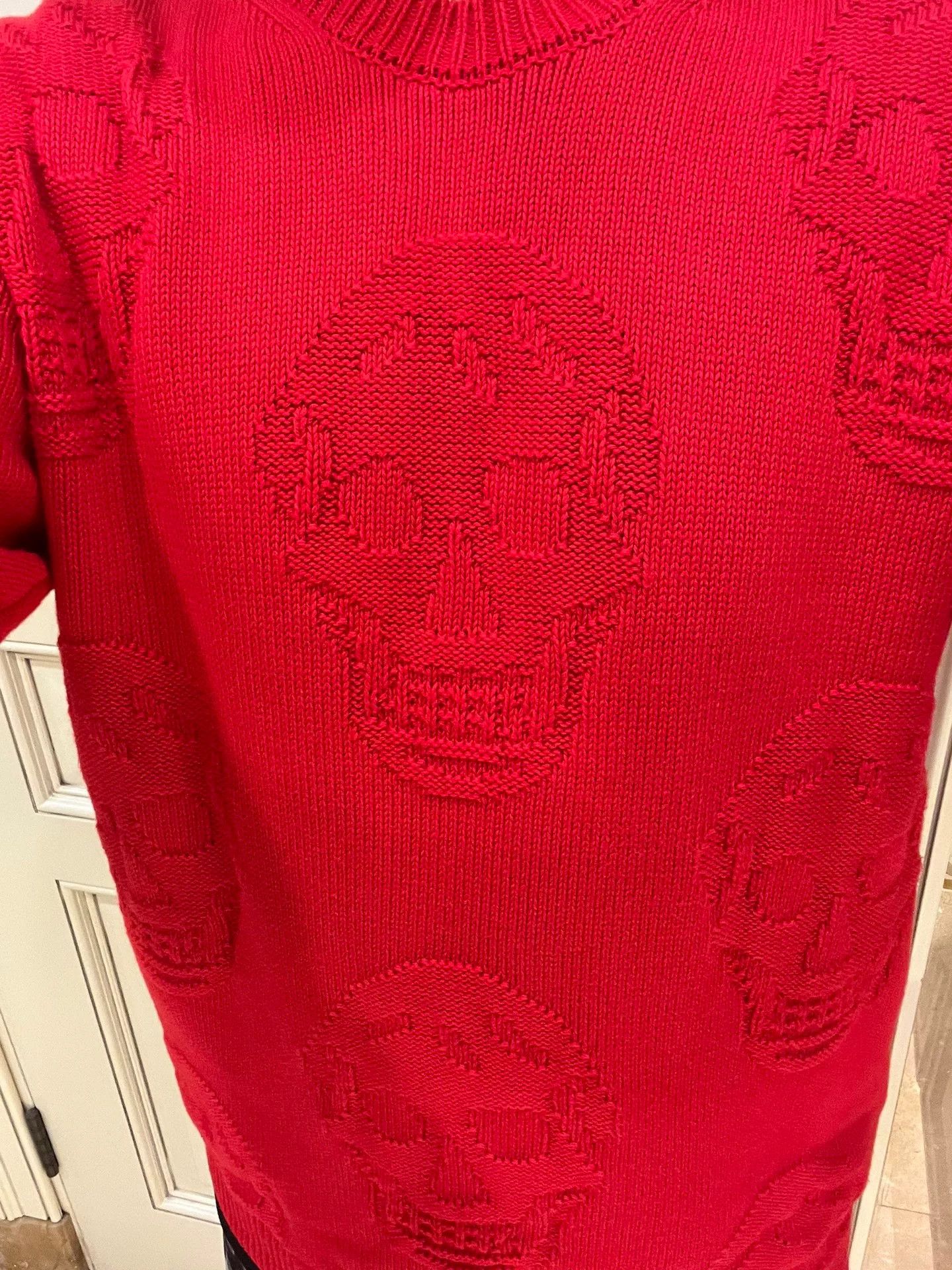 Alexander McQueen Alexander McQueen Red Skull Knit Sweater Size US M / EU 48-50 / 2 - 9 Thumbnail