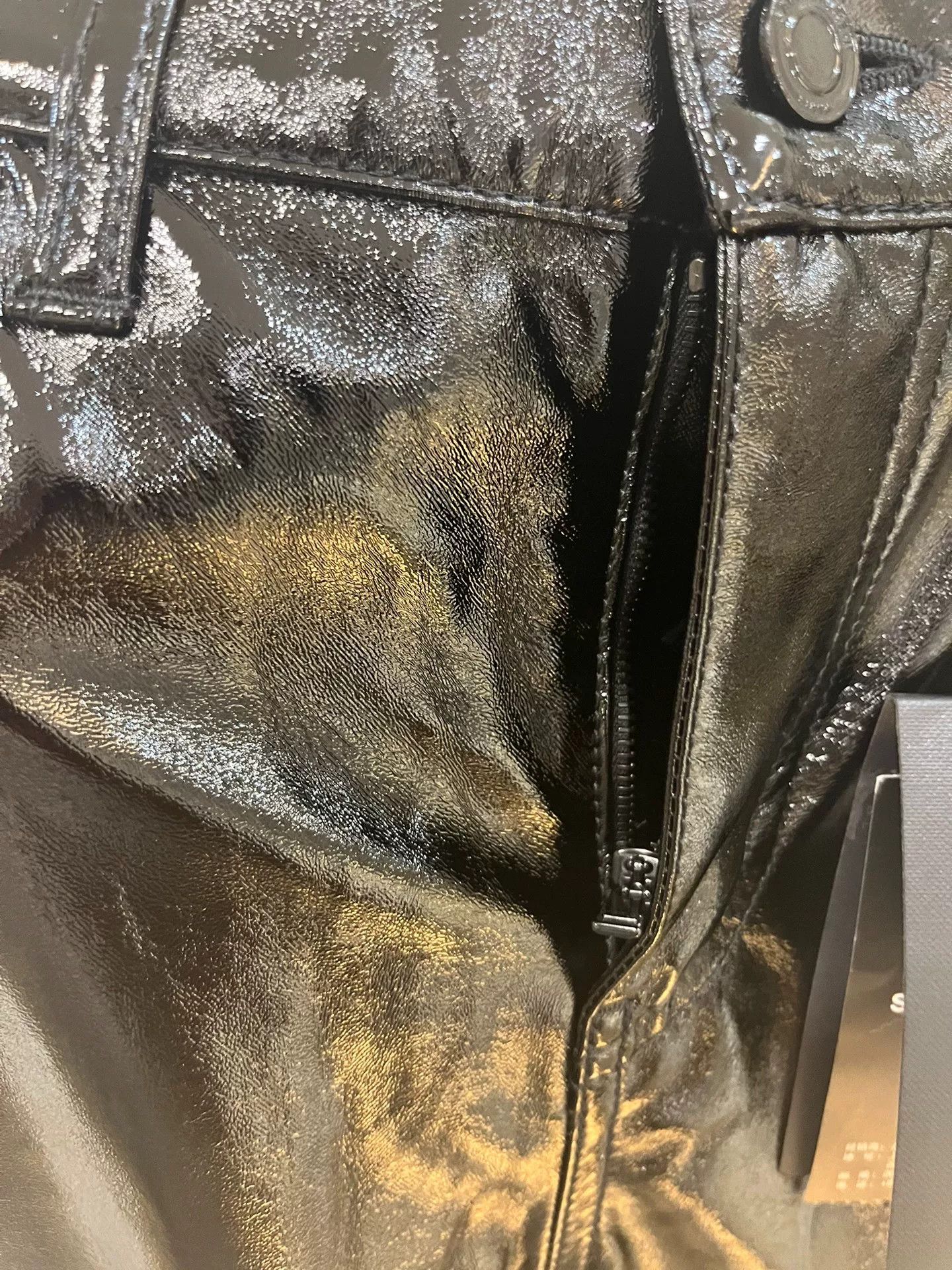 Saint Laurent Paris Saint Laurent Black Shiny Coated Skinny Jeans Size US 29 - 4 Thumbnail