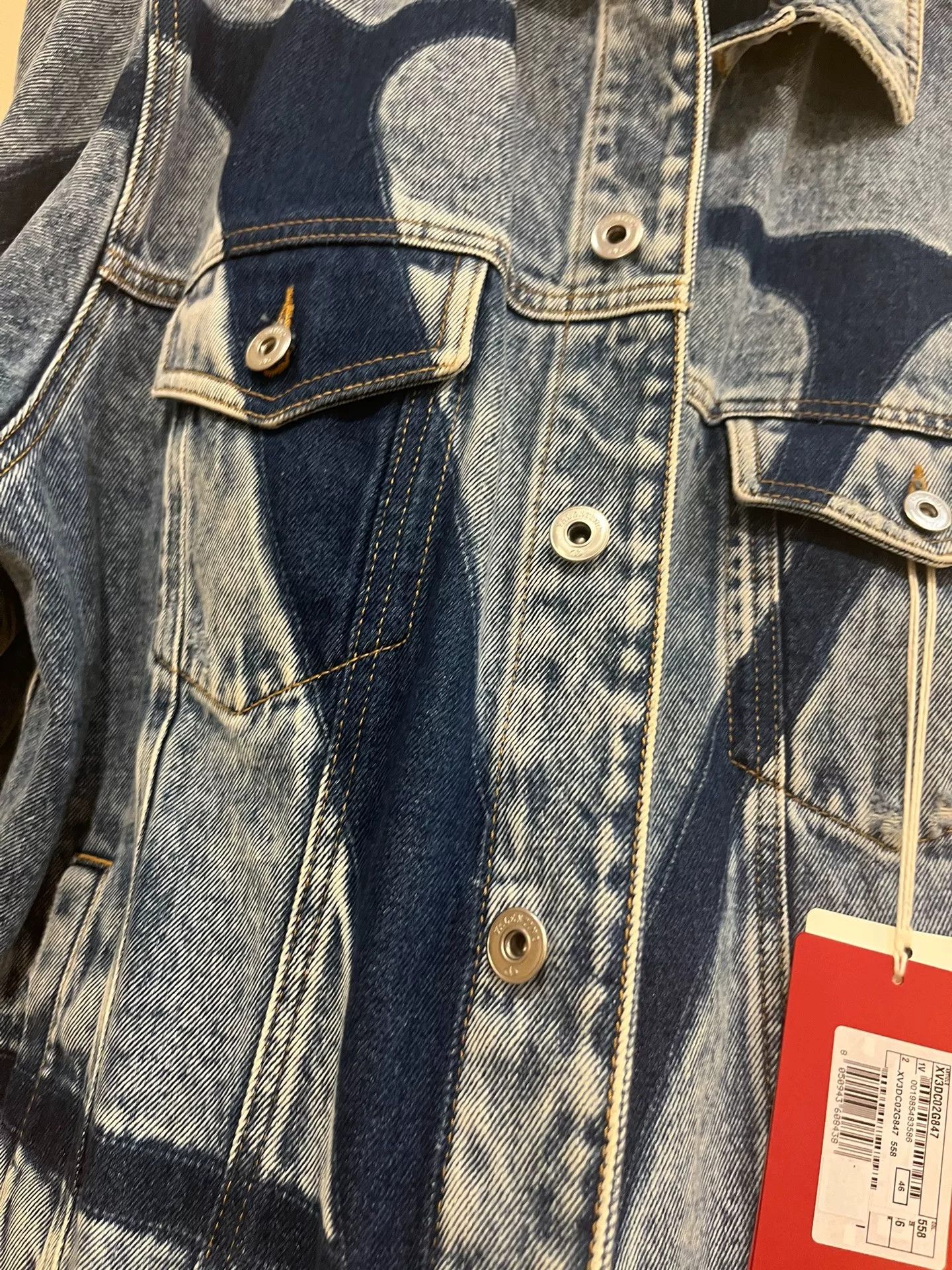 Valentino Valentino White Logo Blue Denim Jacket Size US S / EU 44-46 / 1 - 5 Thumbnail