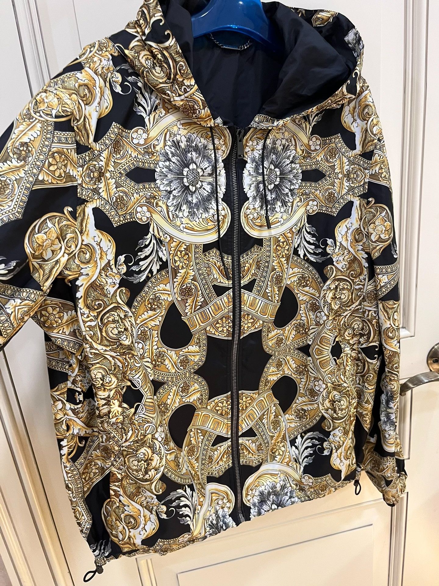 Versace Versace Gold Baroque Print Hooded Jacket Size US M / EU 48-50 / 2 - 3 Thumbnail