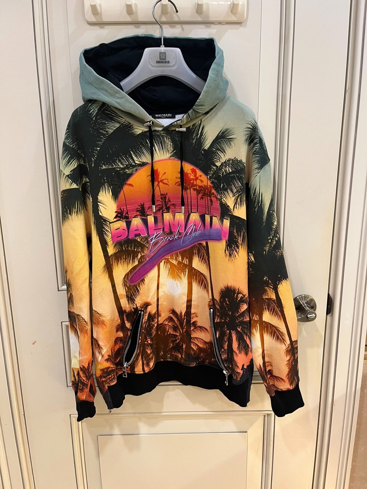 Balmain Balmain Coconut Tree Sunset Print Hoodie Size US M / EU 48-50 / 2 - 2 Thumbnail