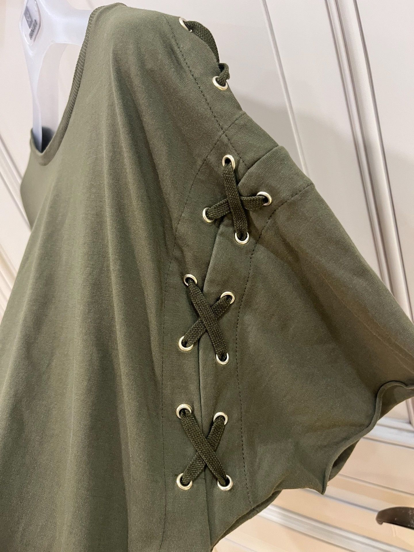 Balmain Balmain Olive Green Rope Detail T-shirt Size US M / EU 48-50 / 2 - 6 Thumbnail