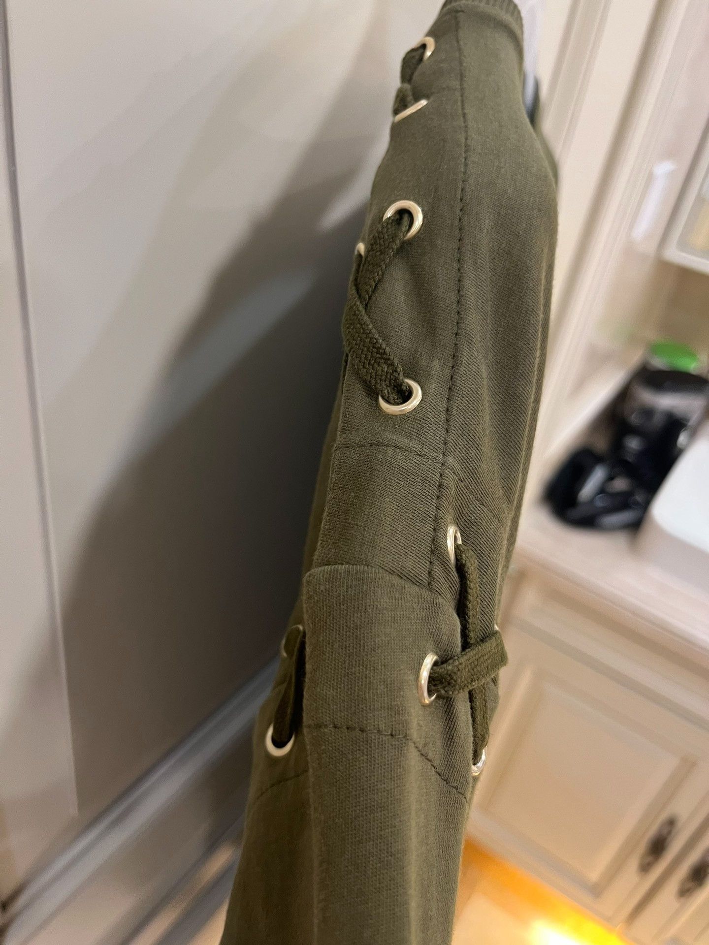 Balmain Balmain Olive Green Rope Detail T-shirt Size US M / EU 48-50 / 2 - 3 Thumbnail