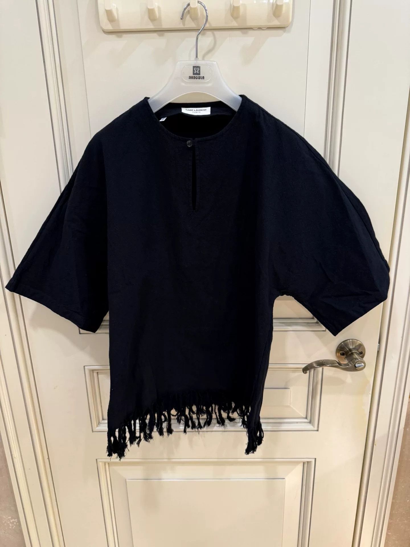 Saint Laurent Paris Saint Laurent SLP Black One-Button Shirt Size US M / EU 48-50 / 2 - 2 Thumbnail