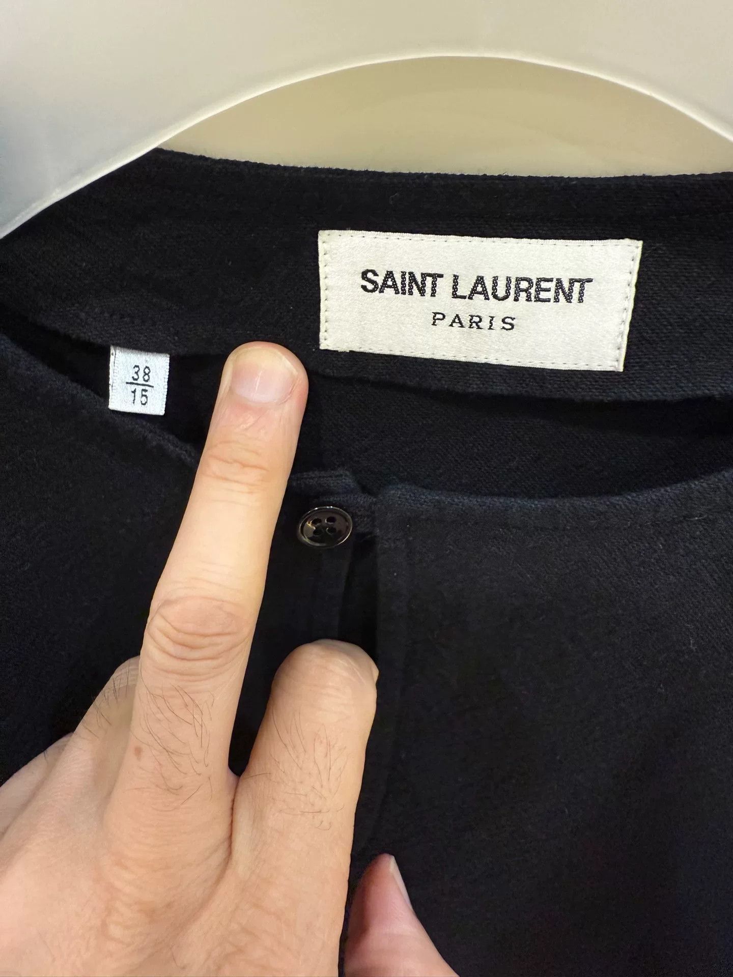 Saint Laurent Paris Saint Laurent SLP Black One-Button Shirt Size US M / EU 48-50 / 2 - 3 Thumbnail