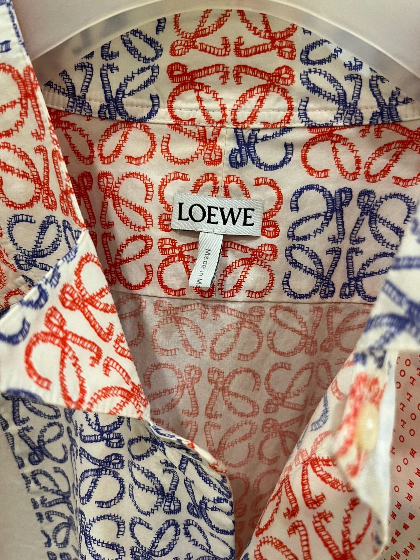 Loewe Loewe Asymmetric Printed Oversized Shirt Size US M / EU 48-50 / 2 - 3 Thumbnail