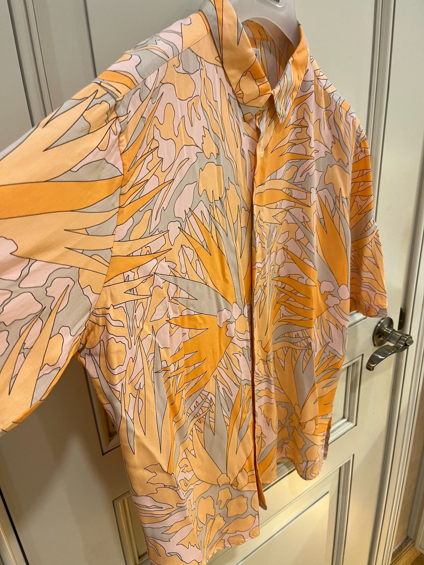 Saint Laurent Paris Saint Laurent Tropical Print Short Sleeve Shirt Size US M / EU 48-50 / 2 - 9 Thumbnail