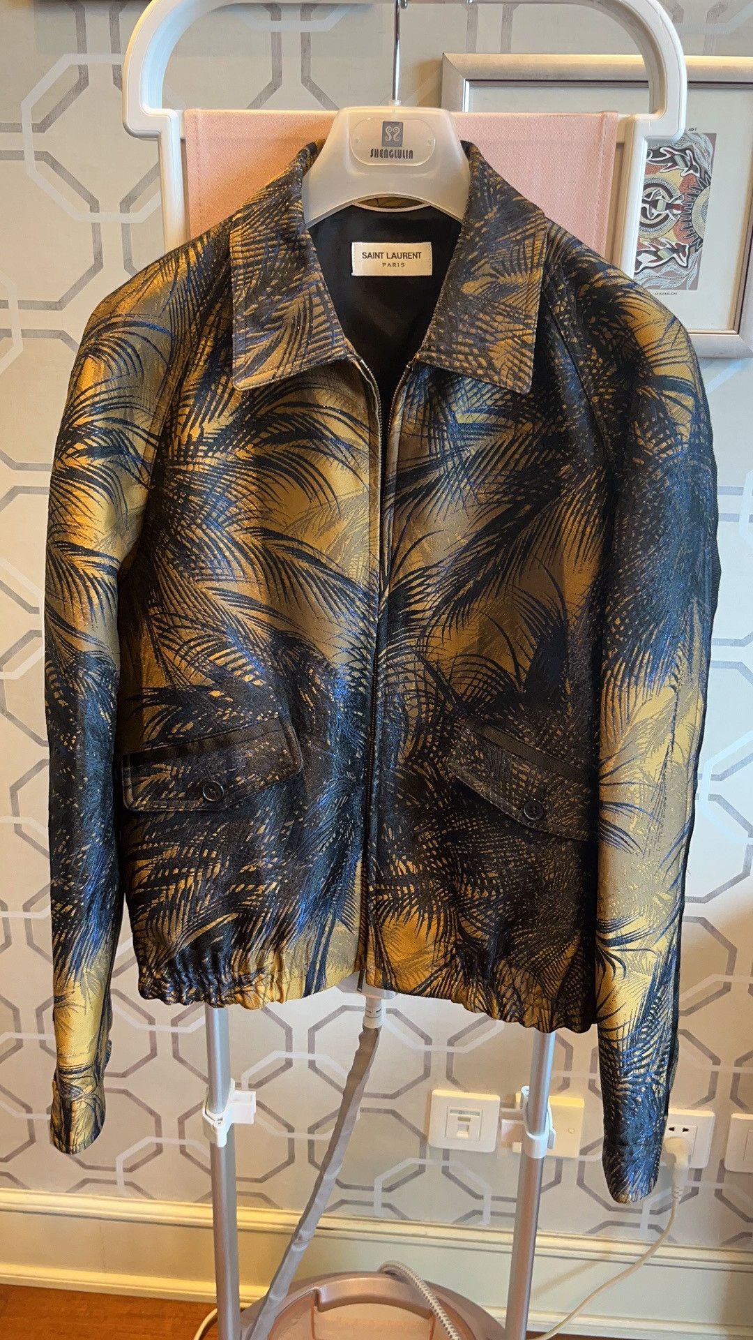 Saint Laurent Paris Saint Laurent Palm Tree Jacquard Jacket Size US S / EU 44-46 / 1 - 3 Thumbnail