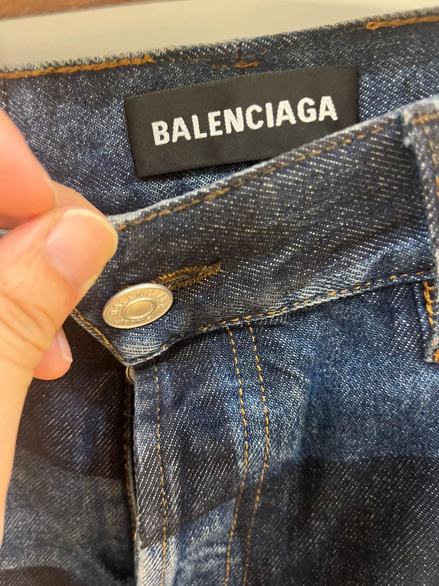 Balenciaga Balenciaga Checkerboard Wide-Leg Jeans Size US 30 / EU 46 - 3 Thumbnail
